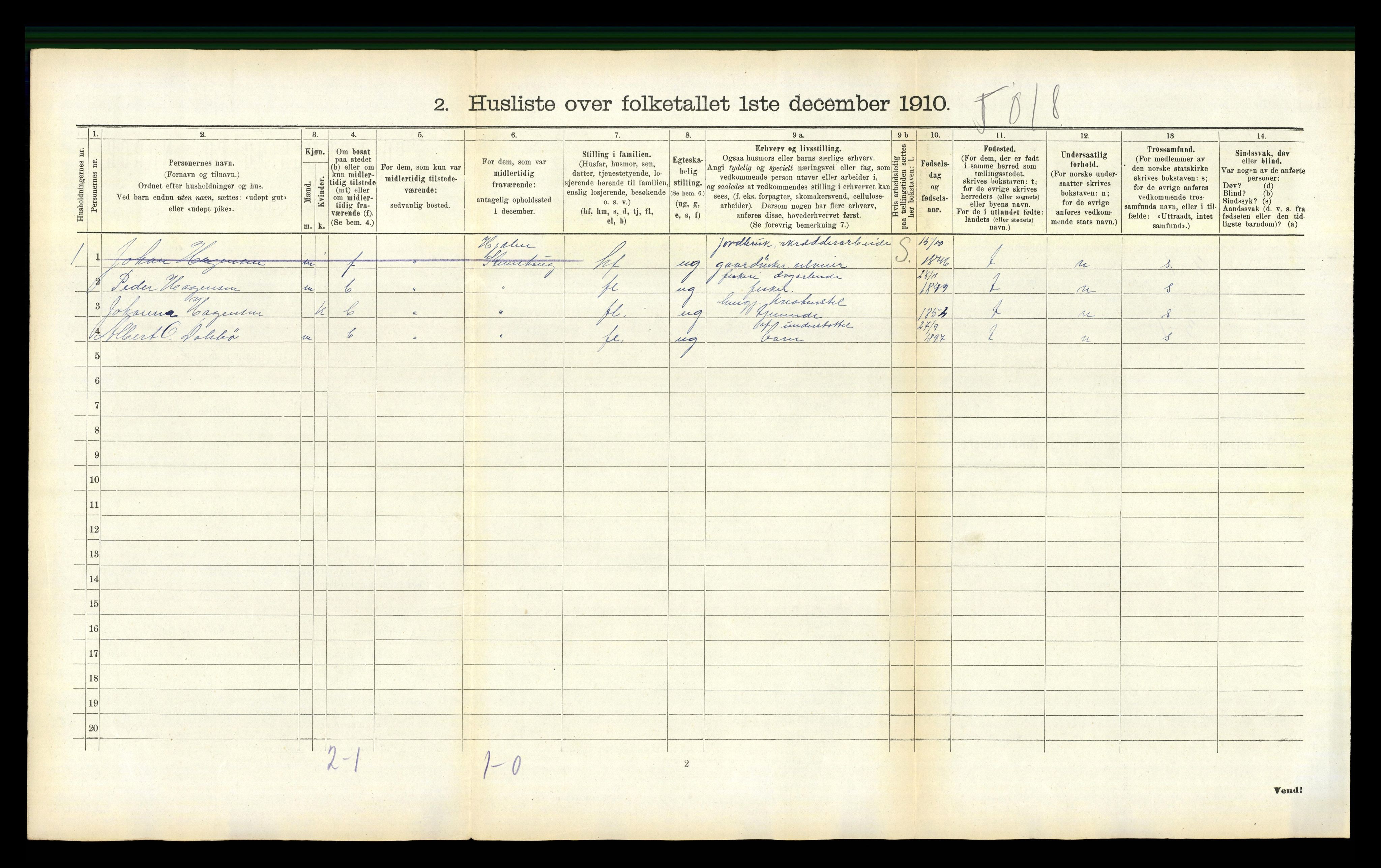 RA, Folketelling 1910 for 1569 Aure herred, 1910, s. 983