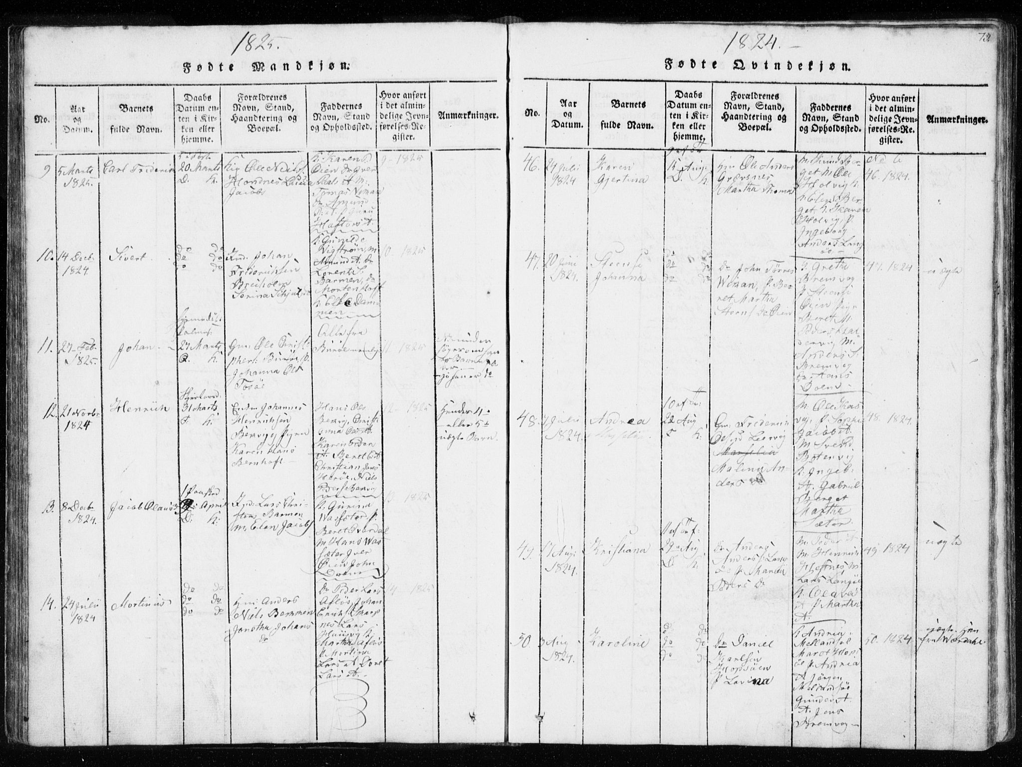 Ministerialprotokoller, klokkerbøker og fødselsregistre - Sør-Trøndelag, SAT/A-1456/634/L0527: Ministerialbok nr. 634A03, 1818-1826, s. 73