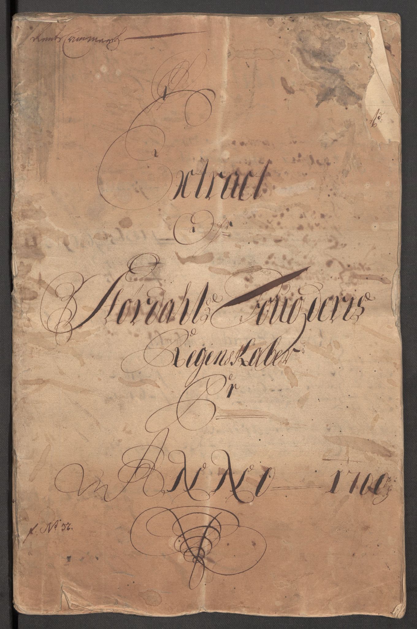 Rentekammeret inntil 1814, Reviderte regnskaper, Fogderegnskap, RA/EA-4092/R62/L4192: Fogderegnskap Stjørdal og Verdal, 1700, s. 4