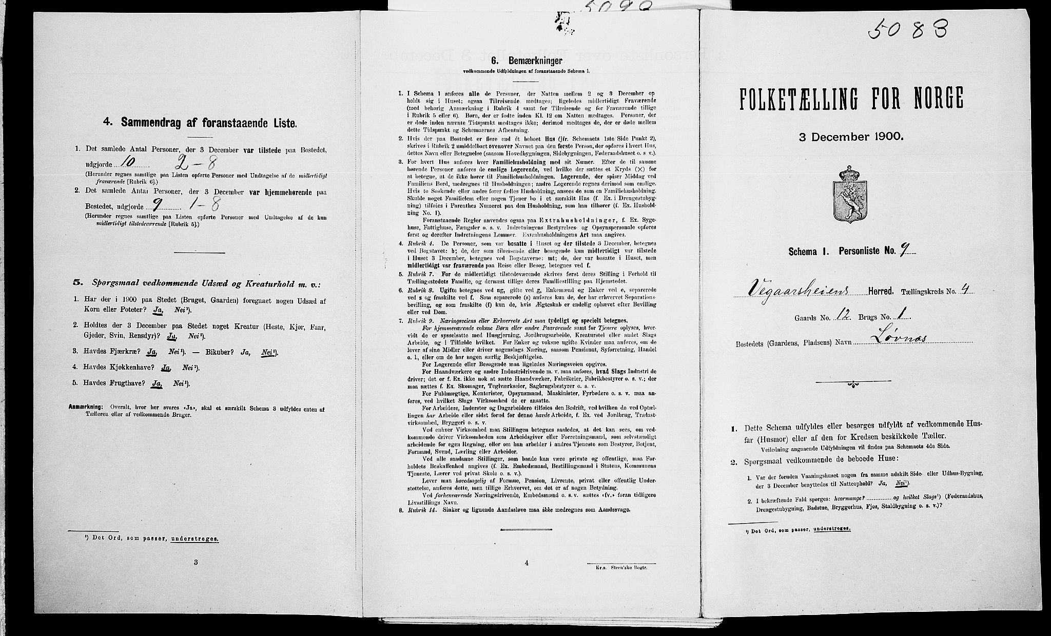 SAK, Folketelling 1900 for 0912 Vegårshei herred, 1900, s. 253