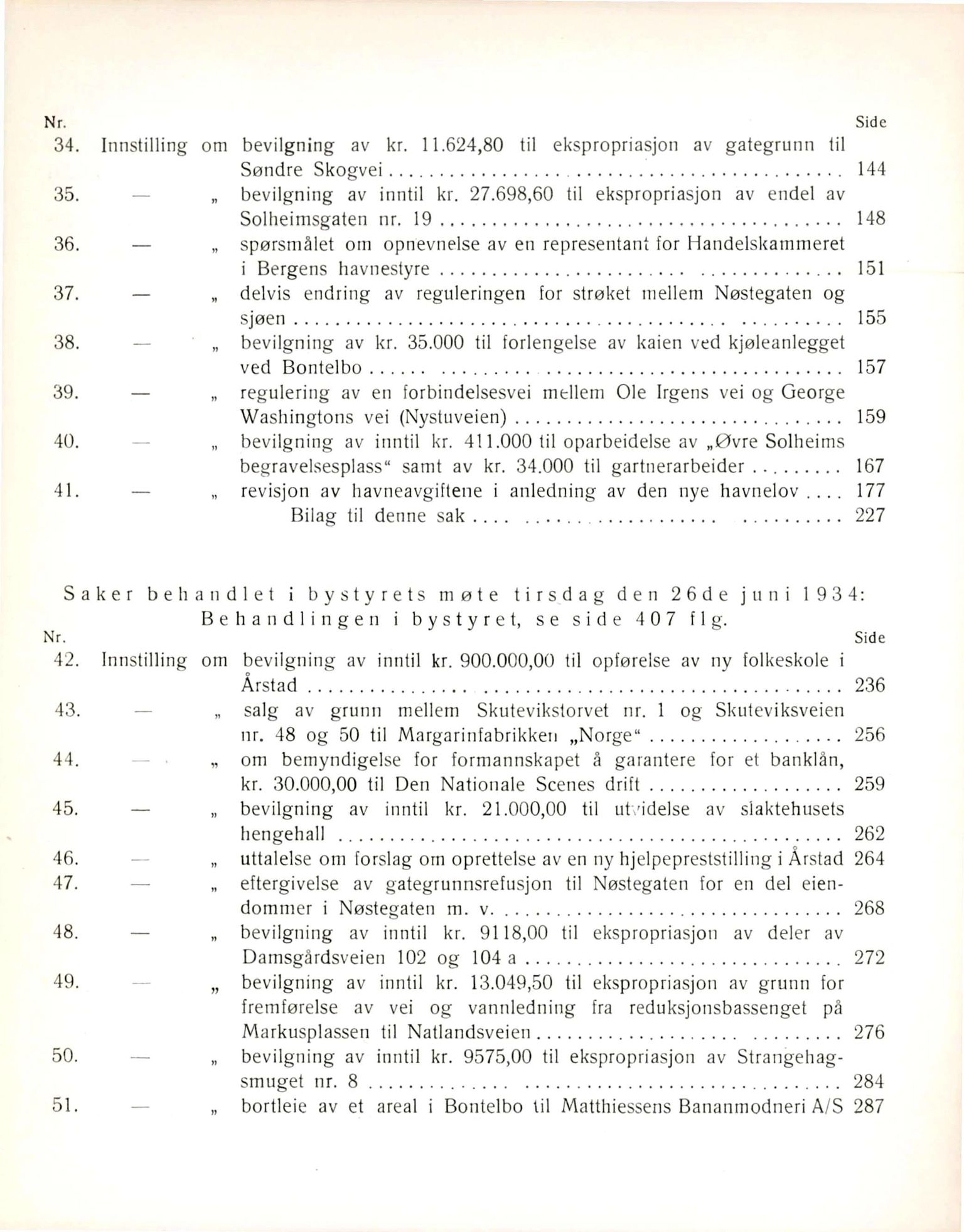 Bergen kommune. Formannskapet, BBA/A-0003/Ad/L0128: Bergens Kommuneforhandlinger, bind I, 1934