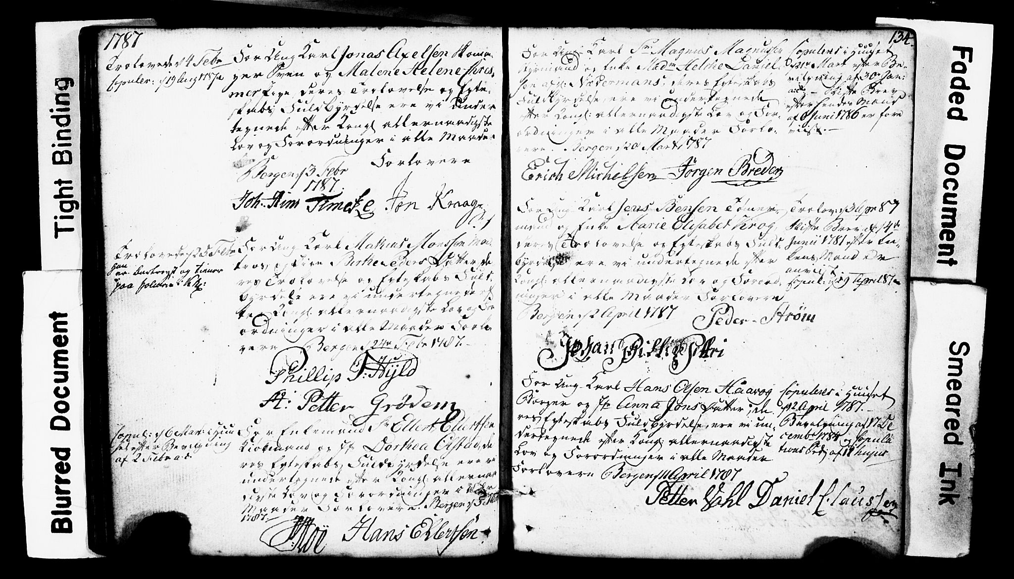 Domkirken sokneprestembete, SAB/A-74801: Forlovererklæringer nr. II.5.1, 1767-1792, s. 134