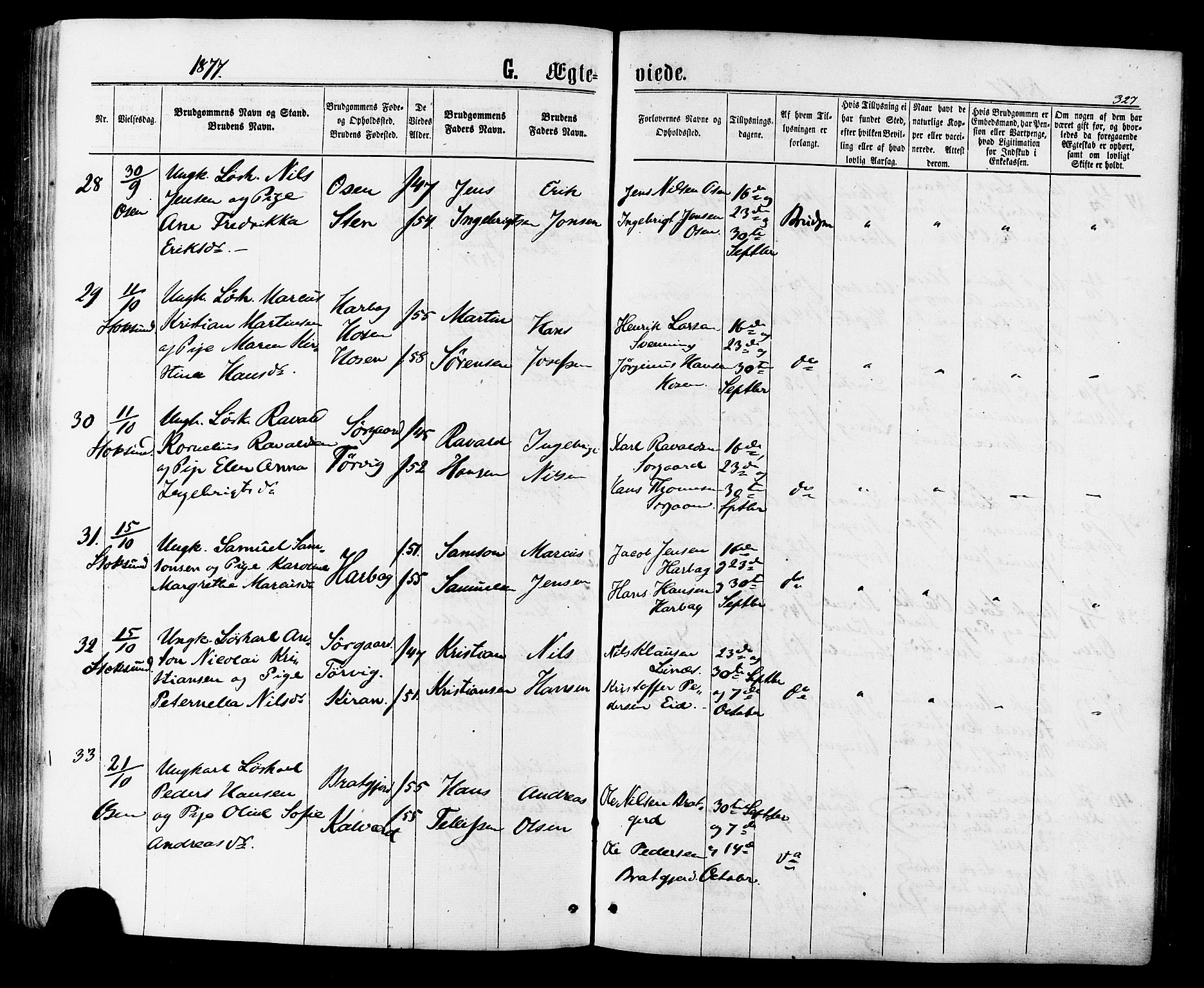 Ministerialprotokoller, klokkerbøker og fødselsregistre - Sør-Trøndelag, SAT/A-1456/657/L0706: Ministerialbok nr. 657A07, 1867-1878, s. 327