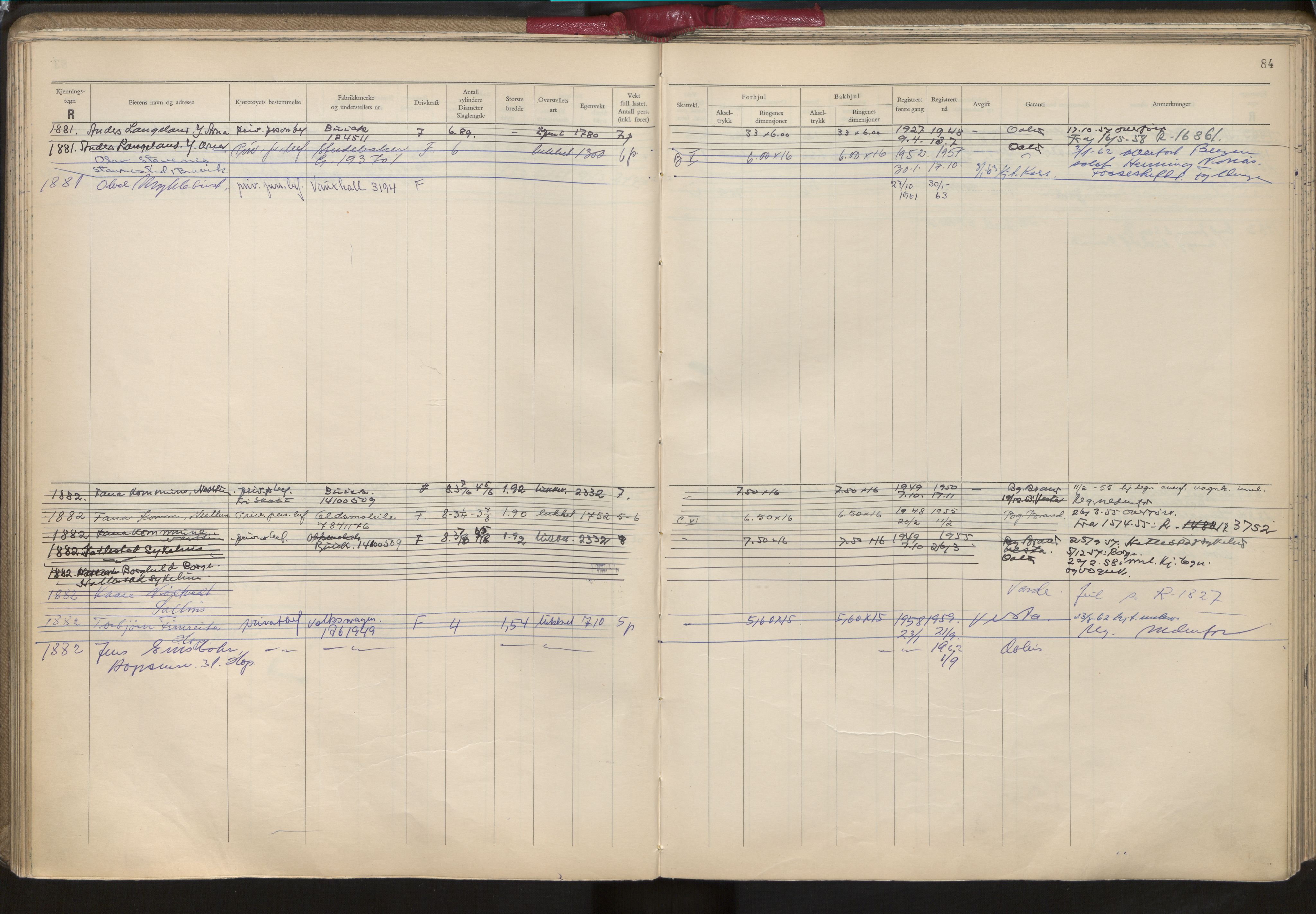 Statens vegvesen, Hordaland vegkontor, AV/SAB-A-5201/2/O/Oa/L0006: Bil - R1716-2222, 1915-1970