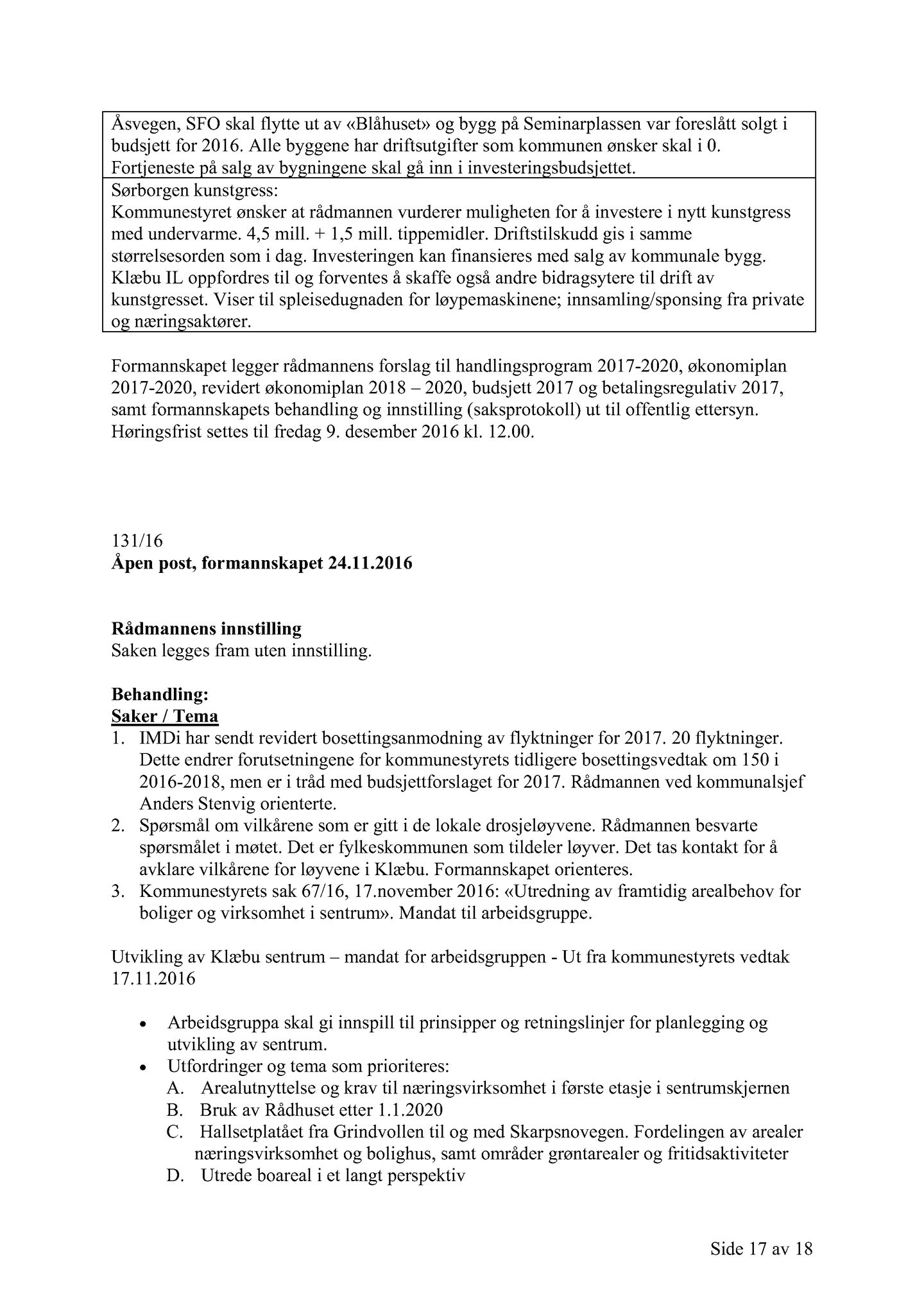 Klæbu Kommune, TRKO/KK/02-FS/L009: Formannsskapet - Møtedokumenter, 2016, s. 3667