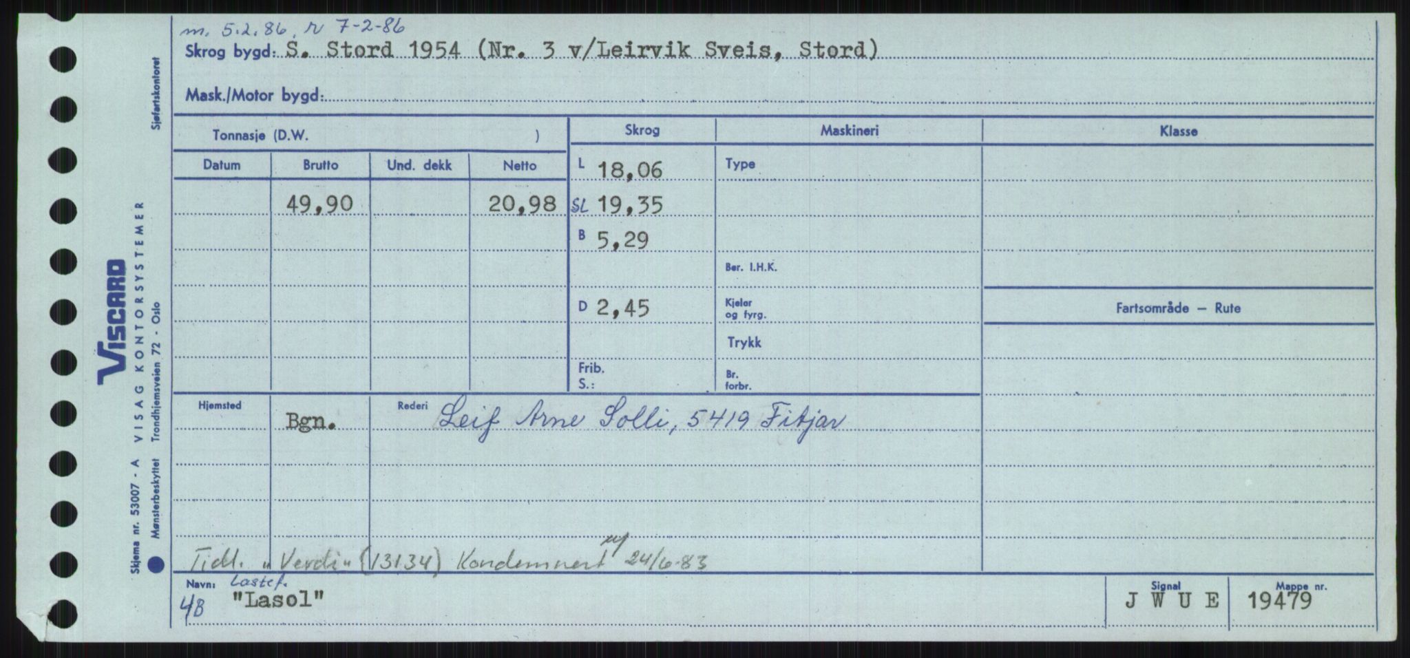 Sjøfartsdirektoratet med forløpere, Skipsmålingen, RA/S-1627/H/Ha/L0003/0002: Fartøy, Hilm-Mar / Fartøy, Kom-Mar, s. 339