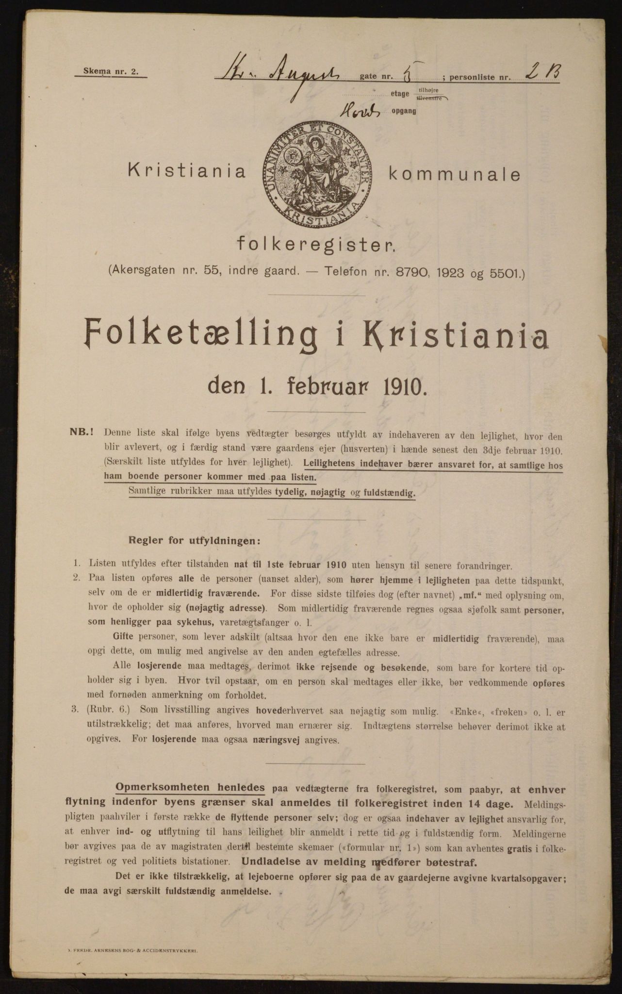 OBA, Kommunal folketelling 1.2.1910 for Kristiania, 1910, s. 52370