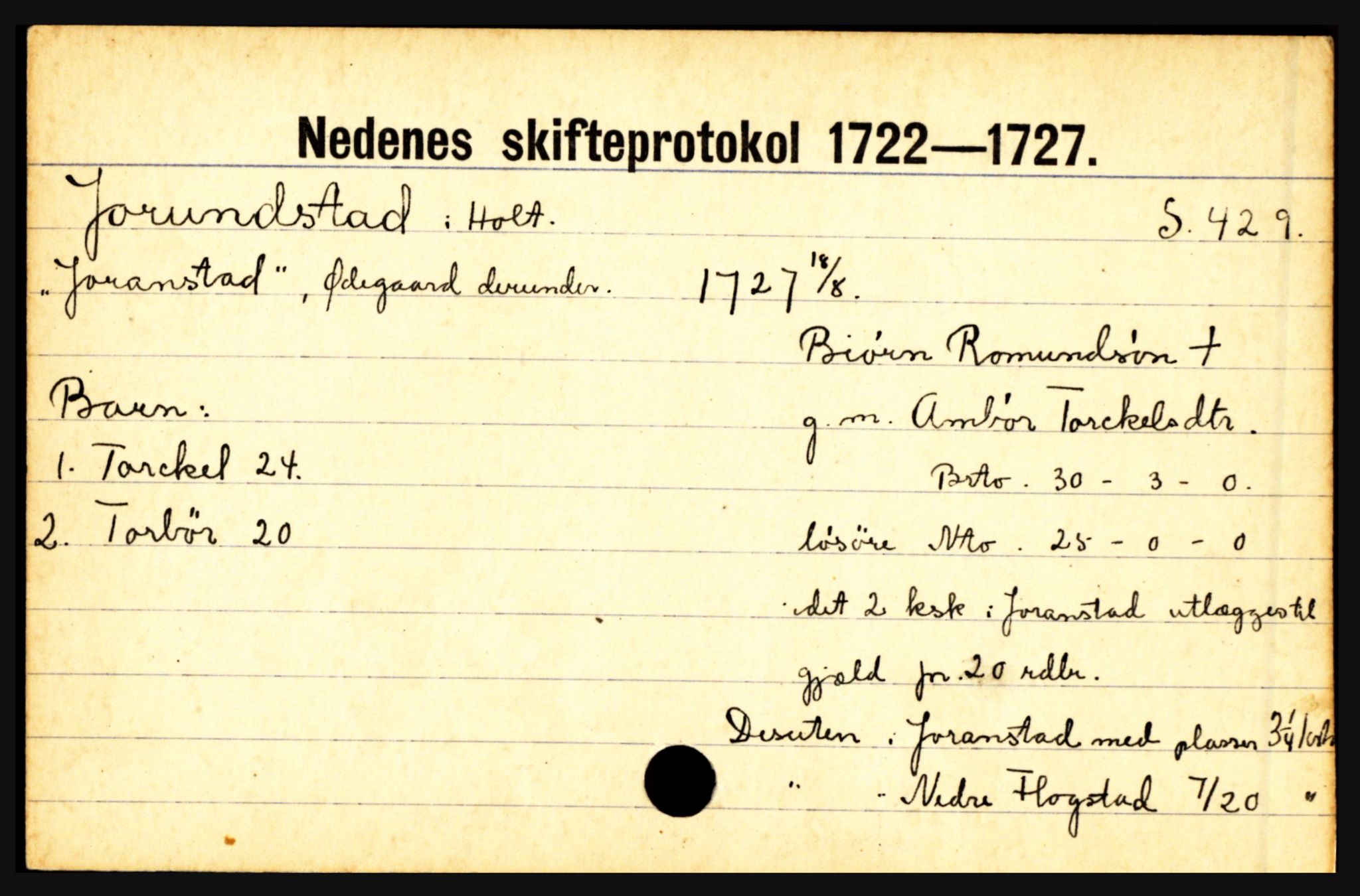 Nedenes sorenskriveri før 1824, AV/SAK-1221-0007/H, s. 14263