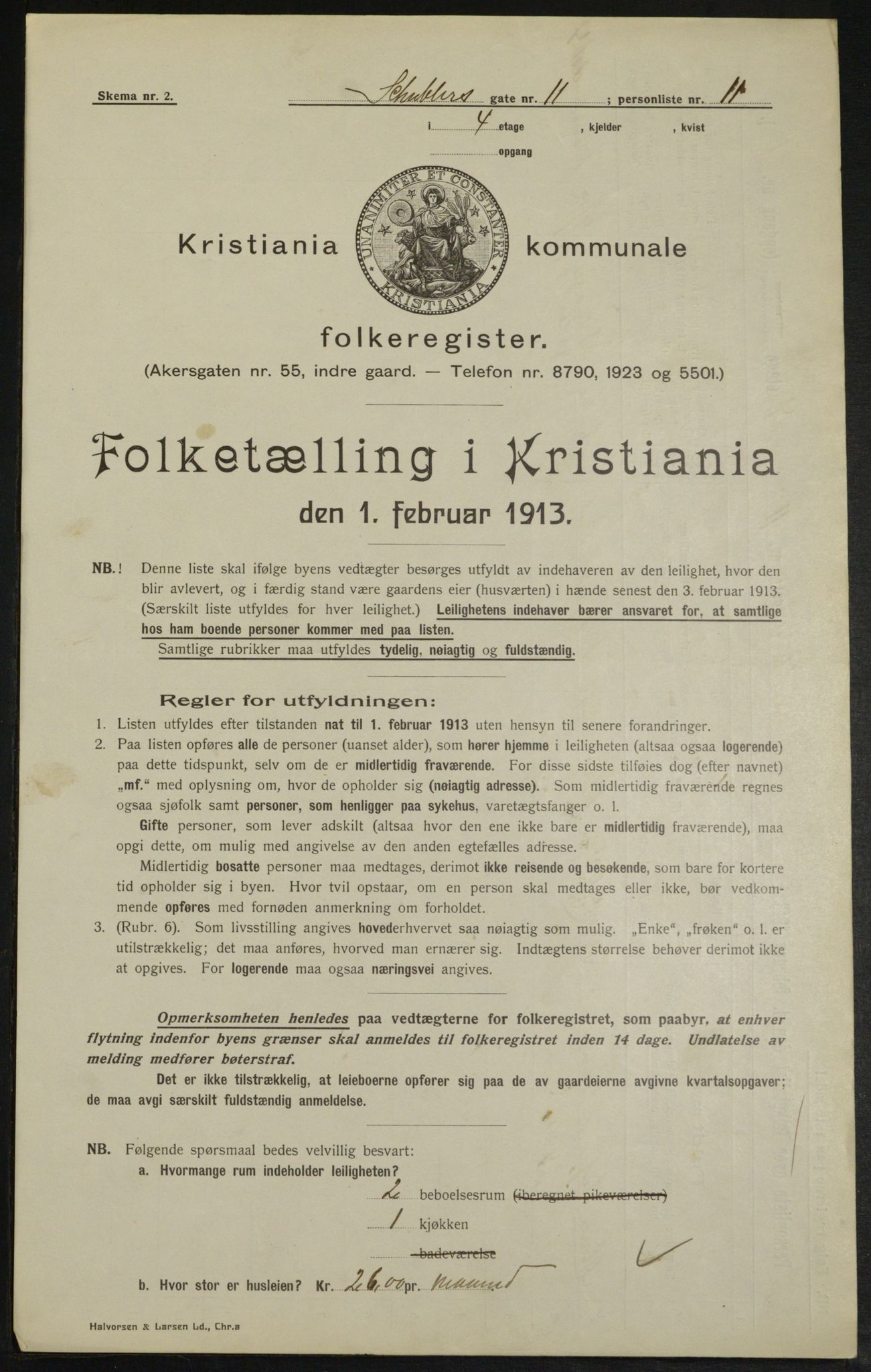 OBA, Kommunal folketelling 1.2.1913 for Kristiania, 1913, s. 92928