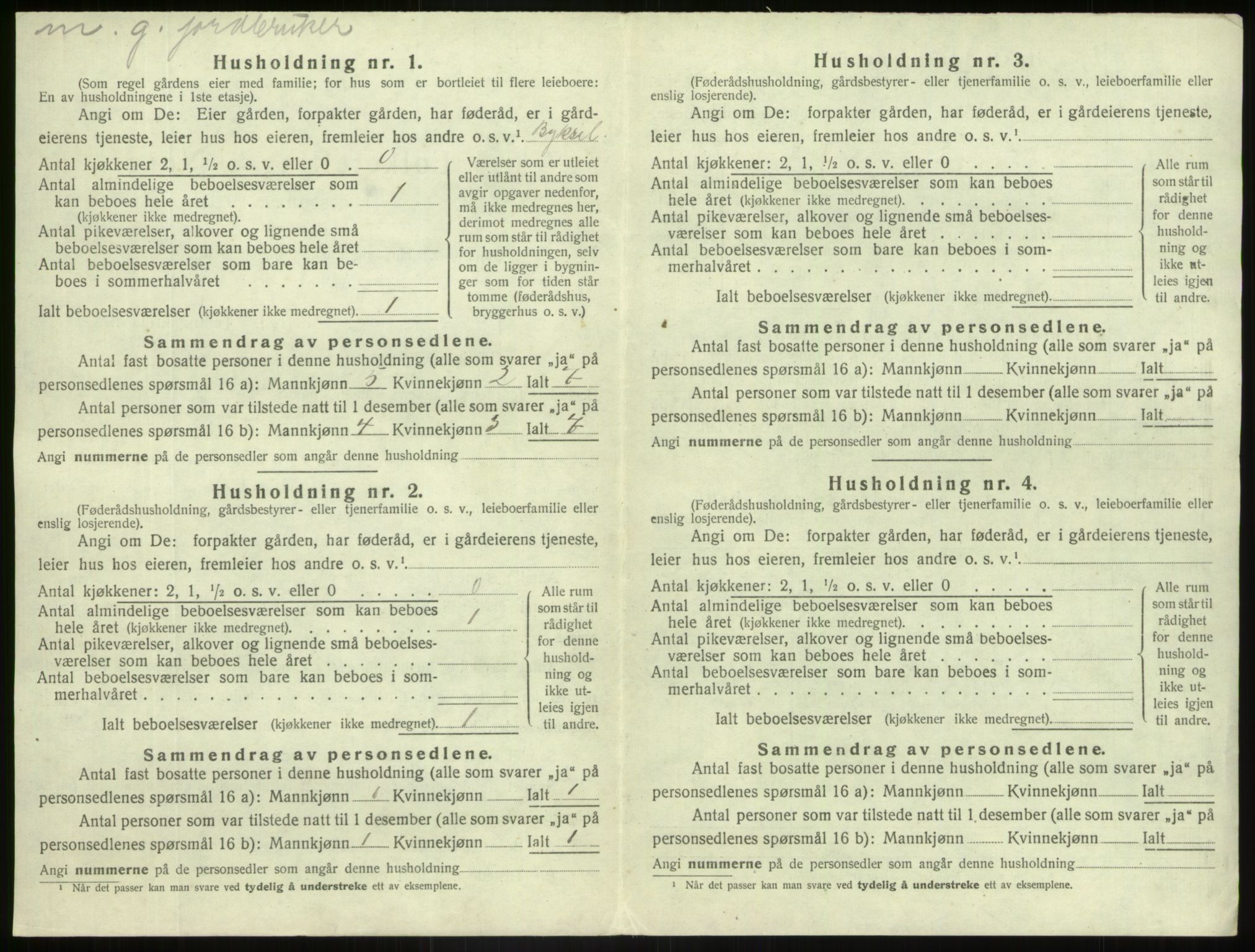 SAB, Folketelling 1920 for 1426 Luster herred, 1920, s. 719