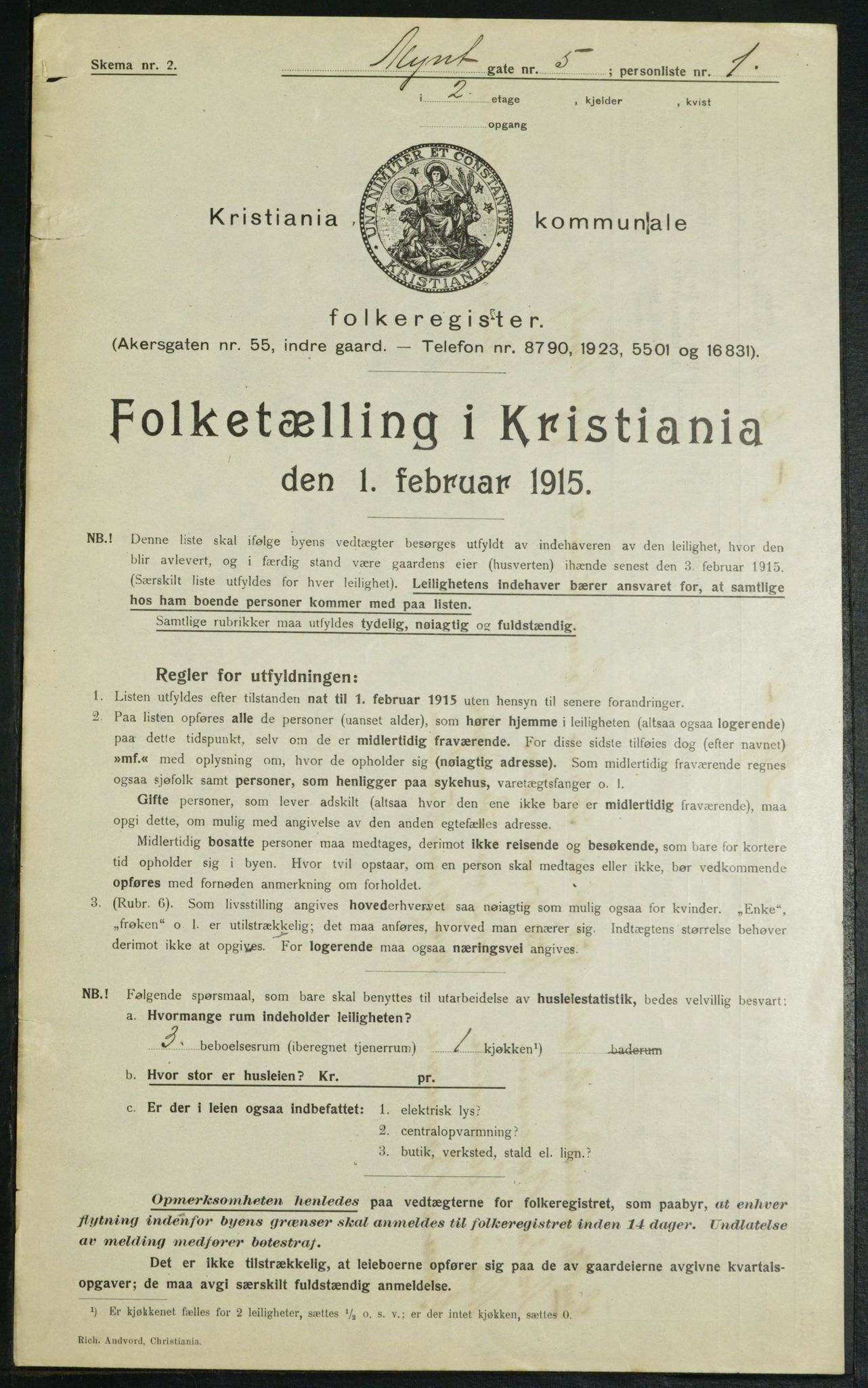 OBA, Kommunal folketelling 1.2.1915 for Kristiania, 1915, s. 67845