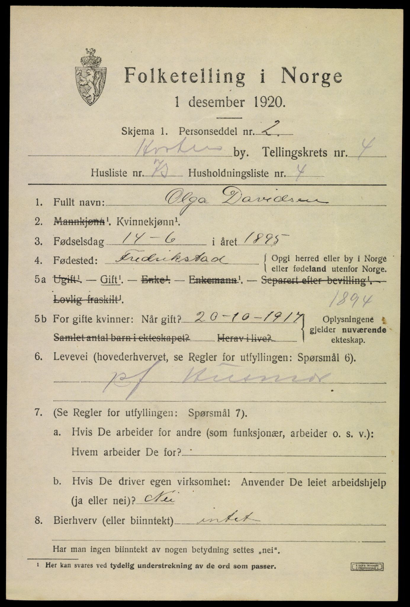 SAKO, Folketelling 1920 for 0703 Horten kjøpstad, 1920, s. 17539