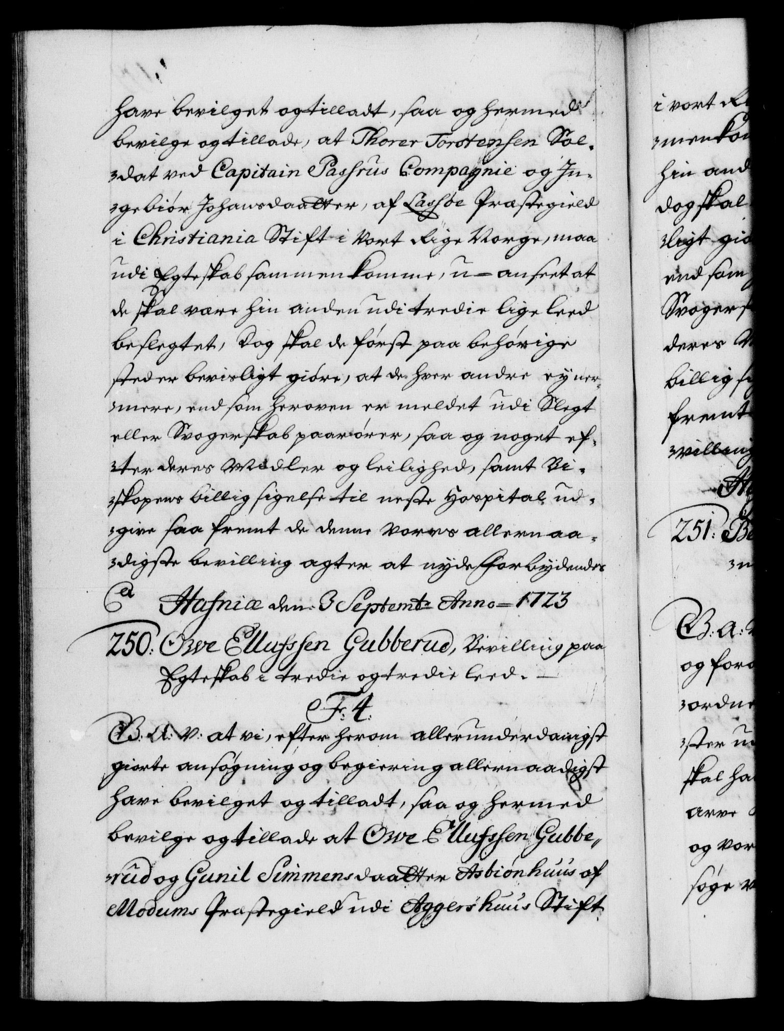 Danske Kanselli 1572-1799, RA/EA-3023/F/Fc/Fca/Fcaa/L0024: Norske registre, 1723-1725, s. 199b