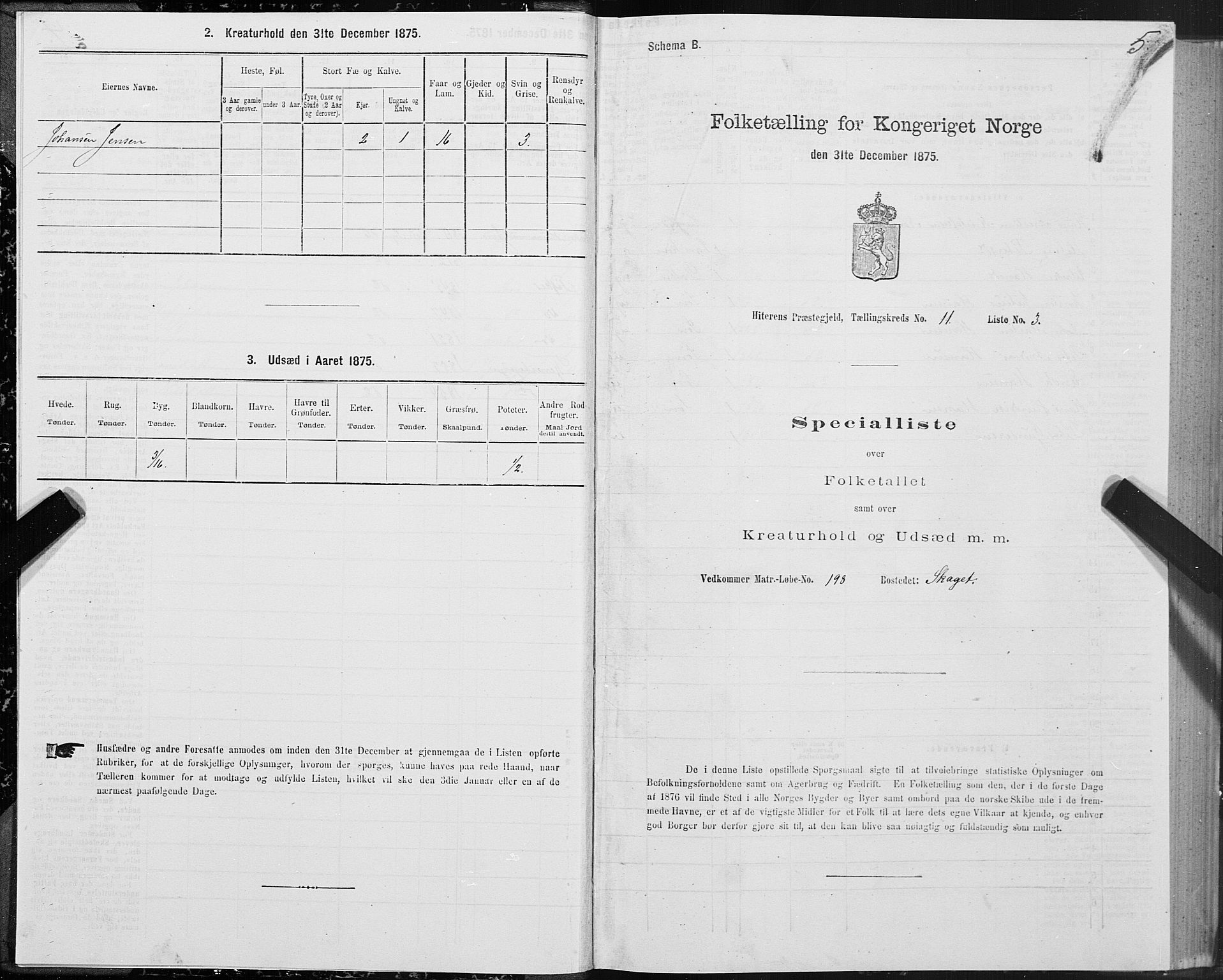 SAT, Folketelling 1875 for 1617P Hitra prestegjeld, 1875, s. 6005