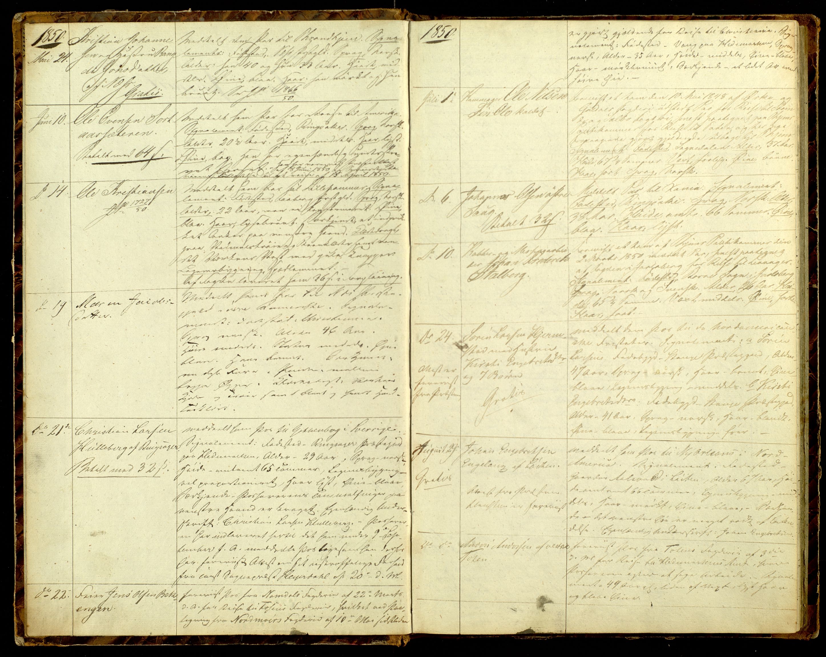 Hedemarken fogderi, AV/SAH-FOGDH-001/F/Fd/L0004: Tingjournal, 1850-1874