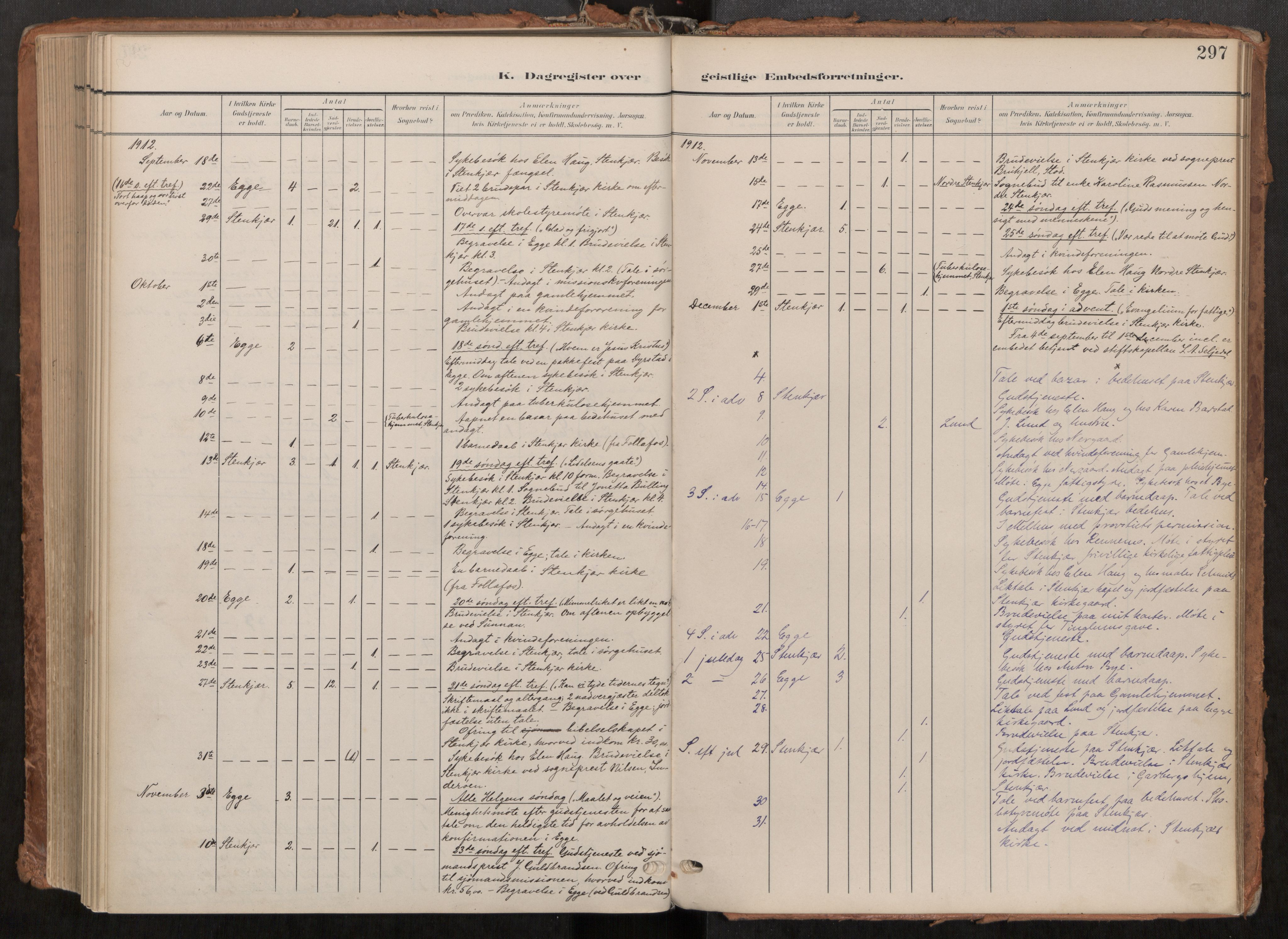 Steinkjer sokneprestkontor, AV/SAT-A-1541/01/H/Ha/Haa/L0001: Ministerialbok nr. 1, 1904-1912, s. 297