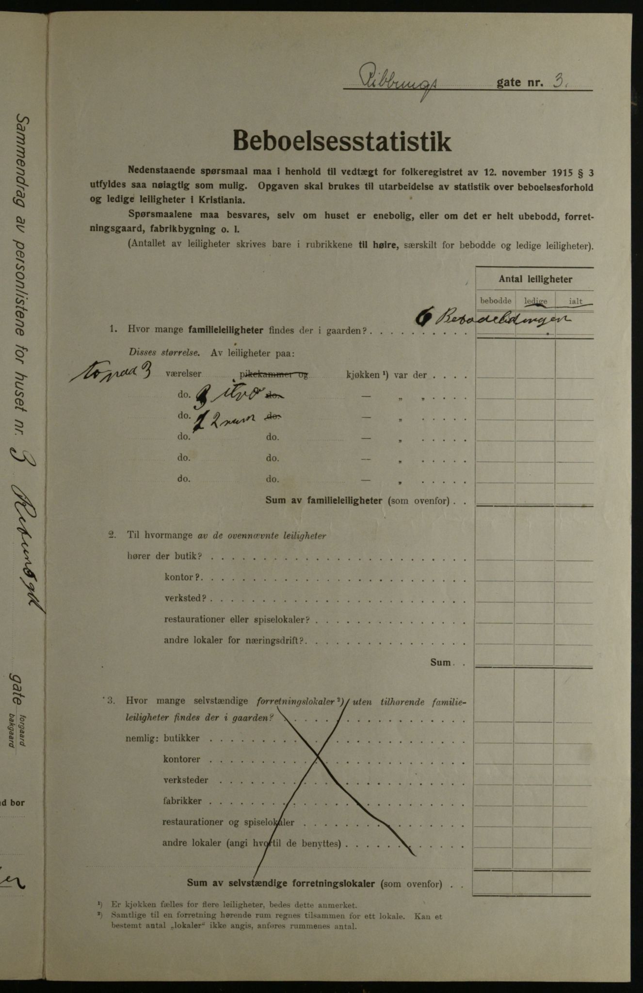 OBA, Kommunal folketelling 1.12.1923 for Kristiania, 1923, s. 91607