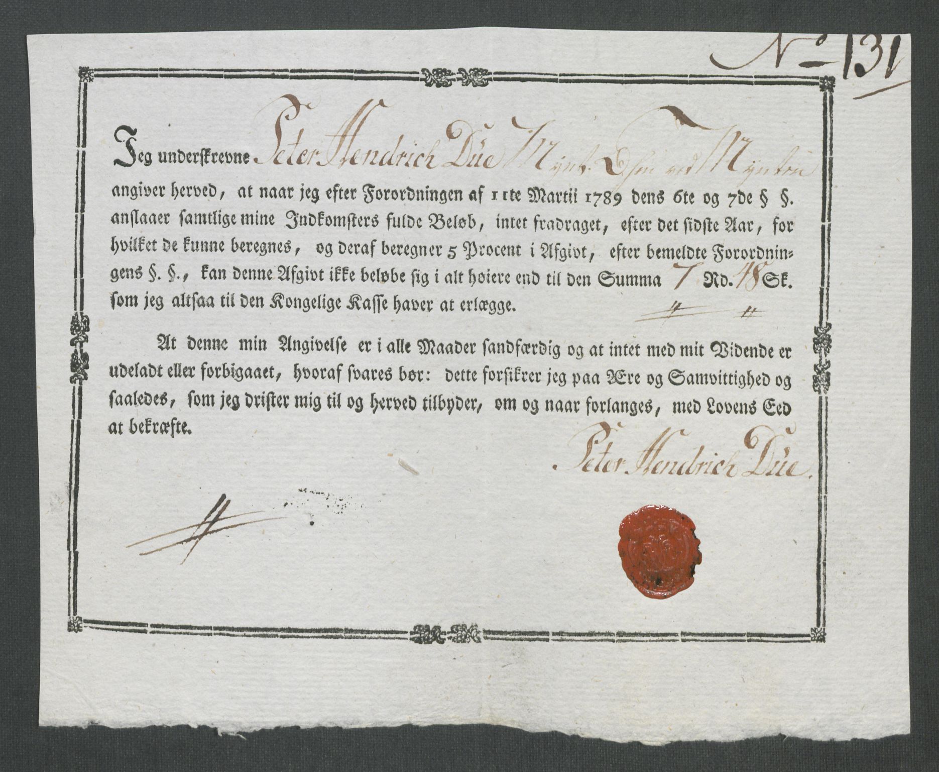 Rentekammeret inntil 1814, Reviderte regnskaper, Mindre regnskaper, AV/RA-EA-4068/Rf/Rfe/L0019: Jæren og Dalane fogderi, Kongsberg, 1789, s. 338