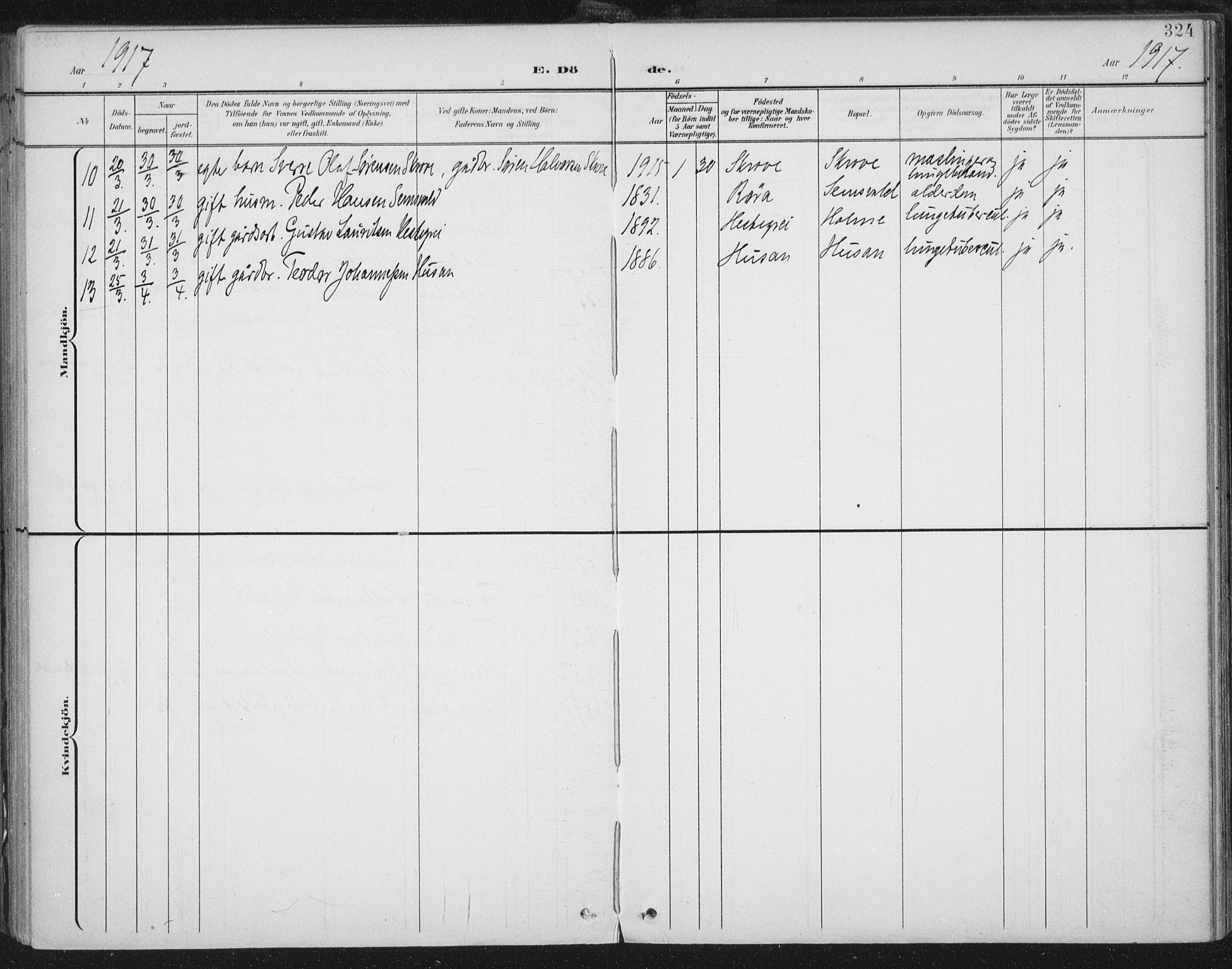 Ministerialprotokoller, klokkerbøker og fødselsregistre - Nord-Trøndelag, AV/SAT-A-1458/723/L0246: Ministerialbok nr. 723A15, 1900-1917, s. 324