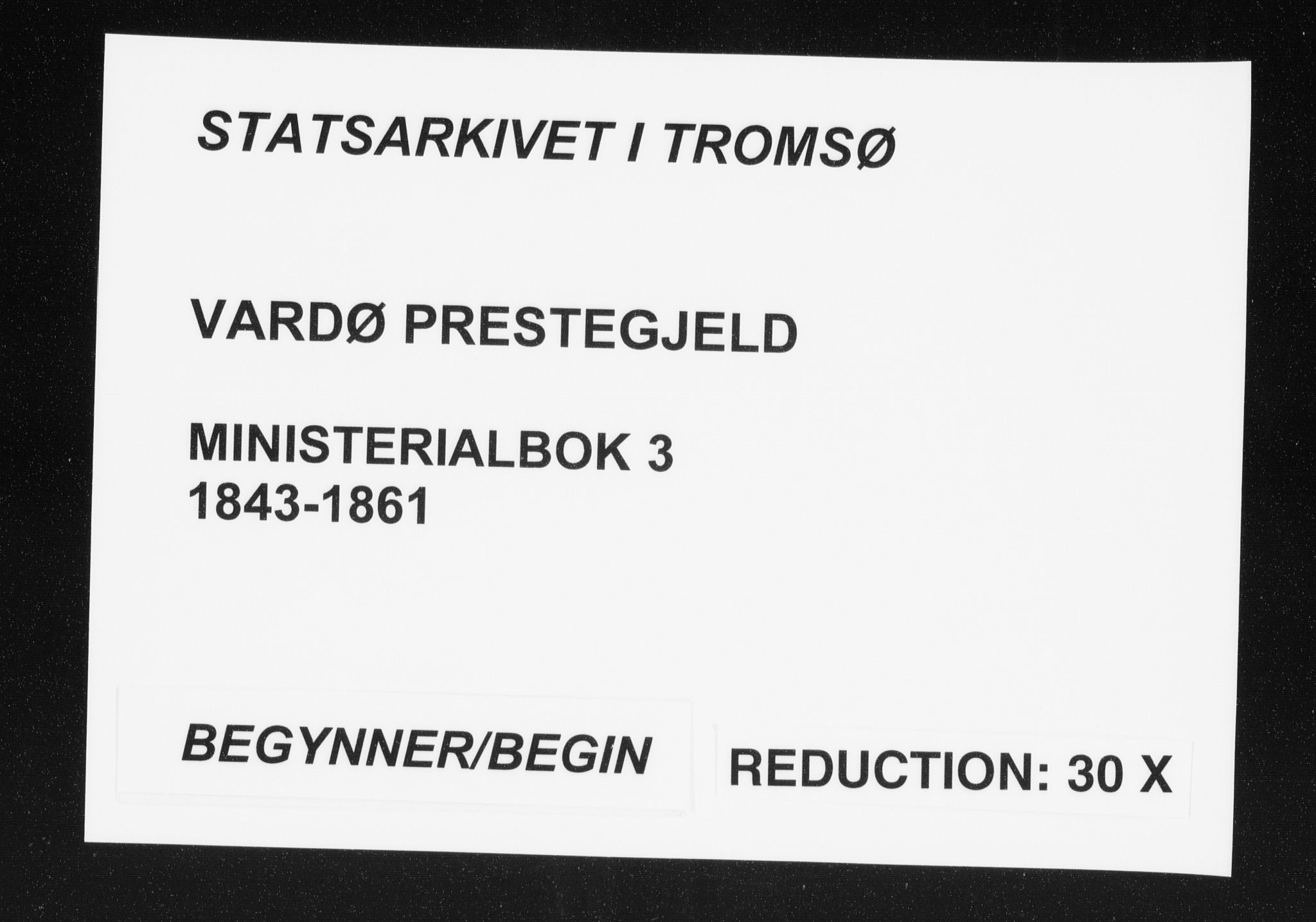 Vardø sokneprestkontor, SATØ/S-1332/H/Ha/L0003kirke: Ministerialbok nr. 3, 1843-1861