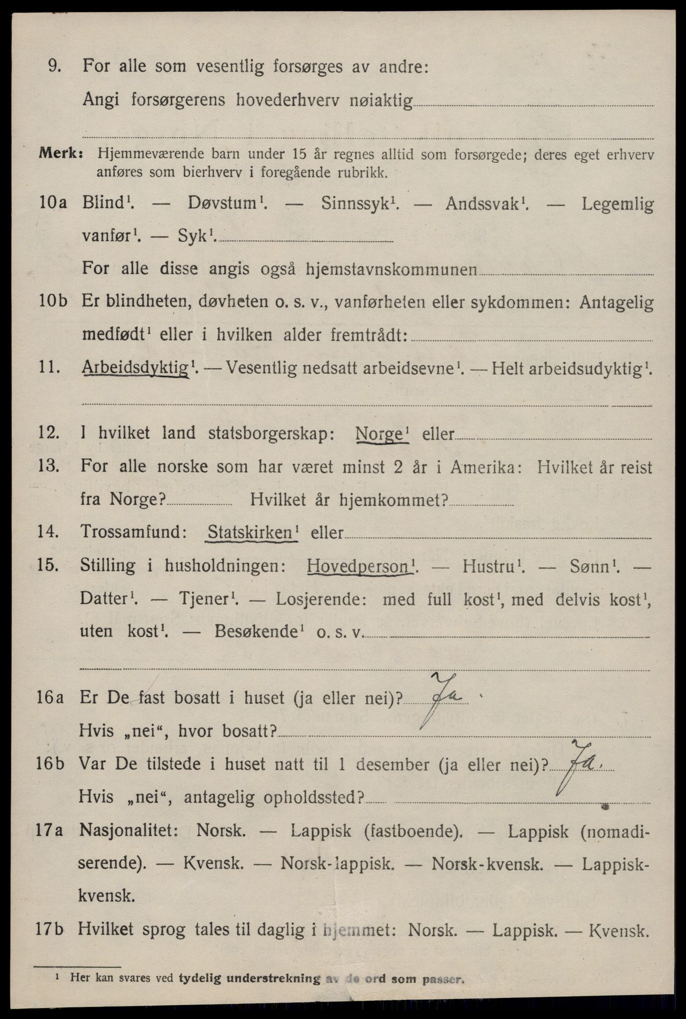 SAT, Folketelling 1920 for 1637 Orkland herred, 1920, s. 2603