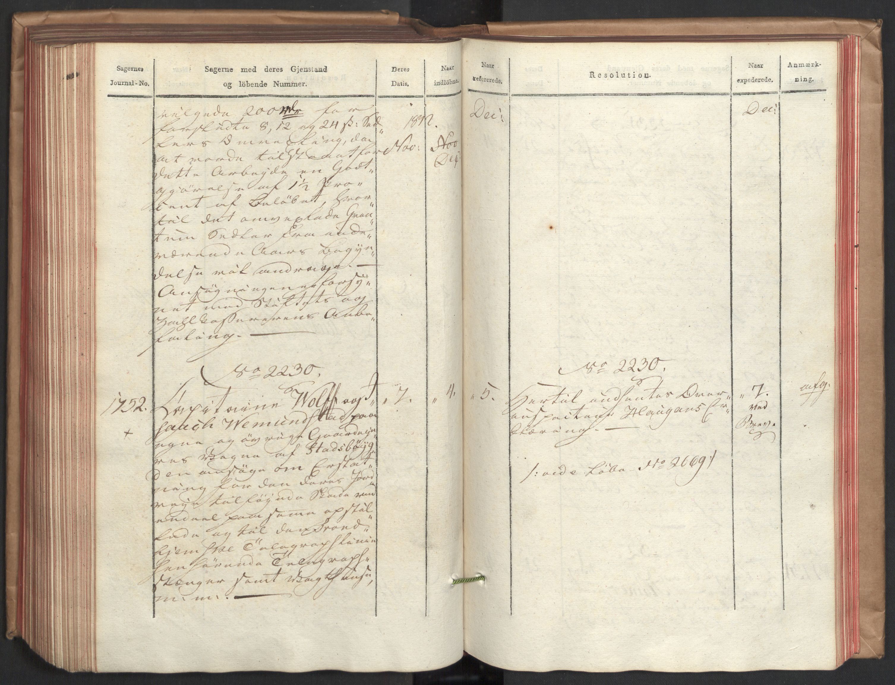 Stattholderembetet 1810-1814, 2. kontor (Kontor B), AV/RA-EA-5432/Ab/L0004: Referatprotokoll,  j.nr. 1449-1801,  l.nr. 1781-2289, 1812, s. 238