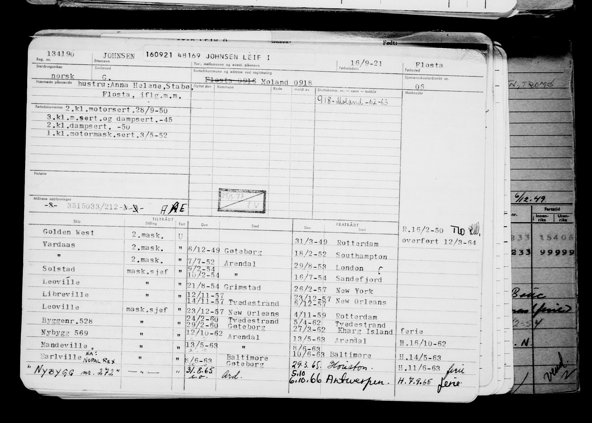 Direktoratet for sjømenn, AV/RA-S-3545/G/Gb/L0198: Hovedkort, 1921, s. 32
