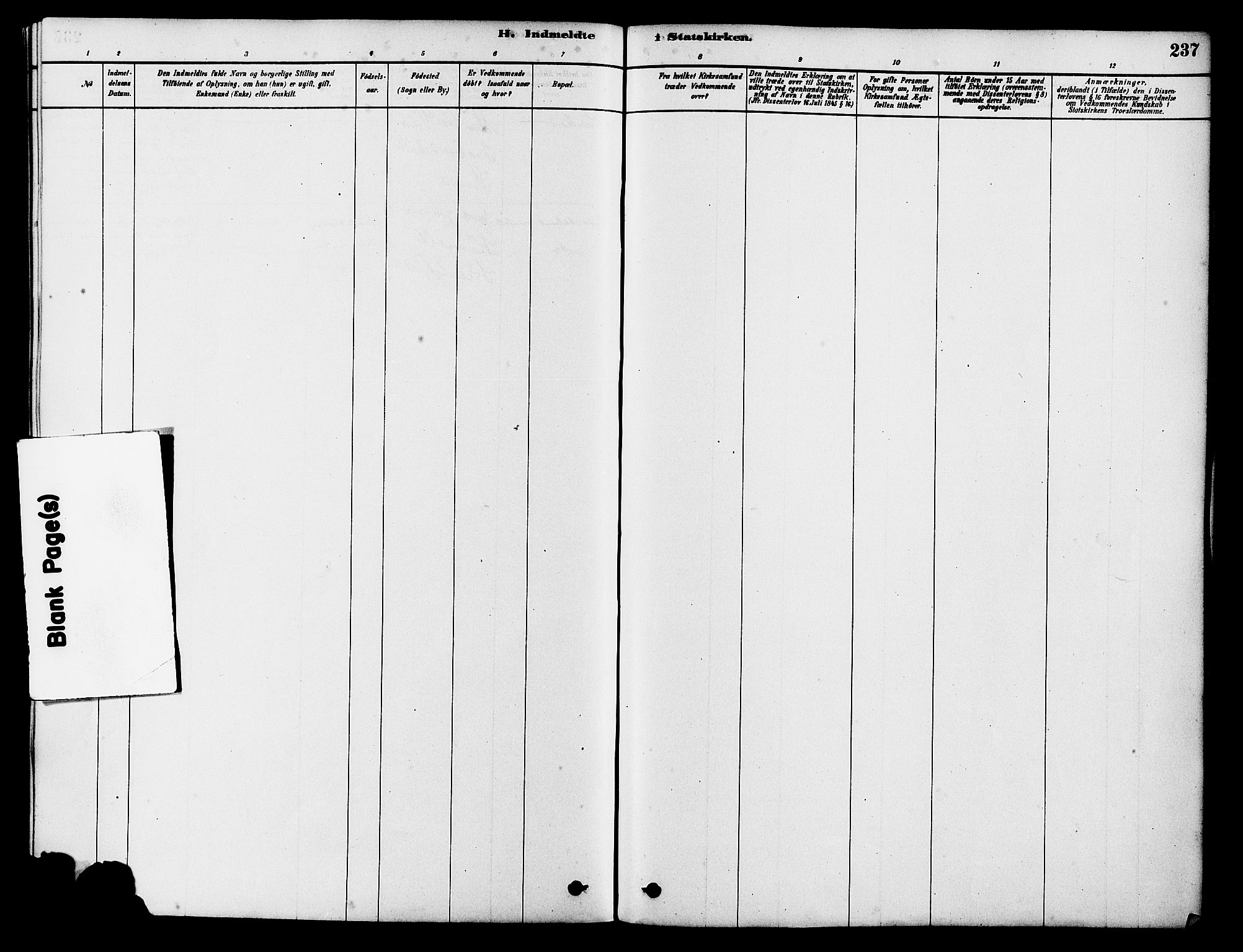 Tysvær sokneprestkontor, SAST/A -101864/H/Ha/Haa/L0006: Ministerialbok nr. A 6, 1878-1896, s. 237