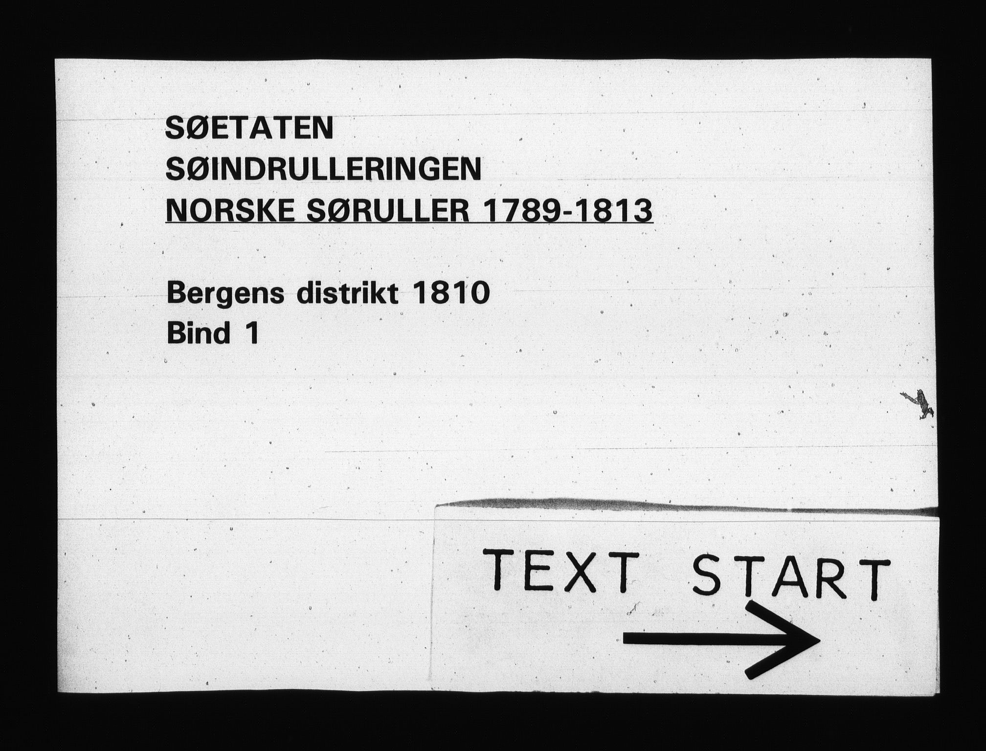 Sjøetaten, RA/EA-3110/F/L0250: Bergen distrikt, bind 1, 1810