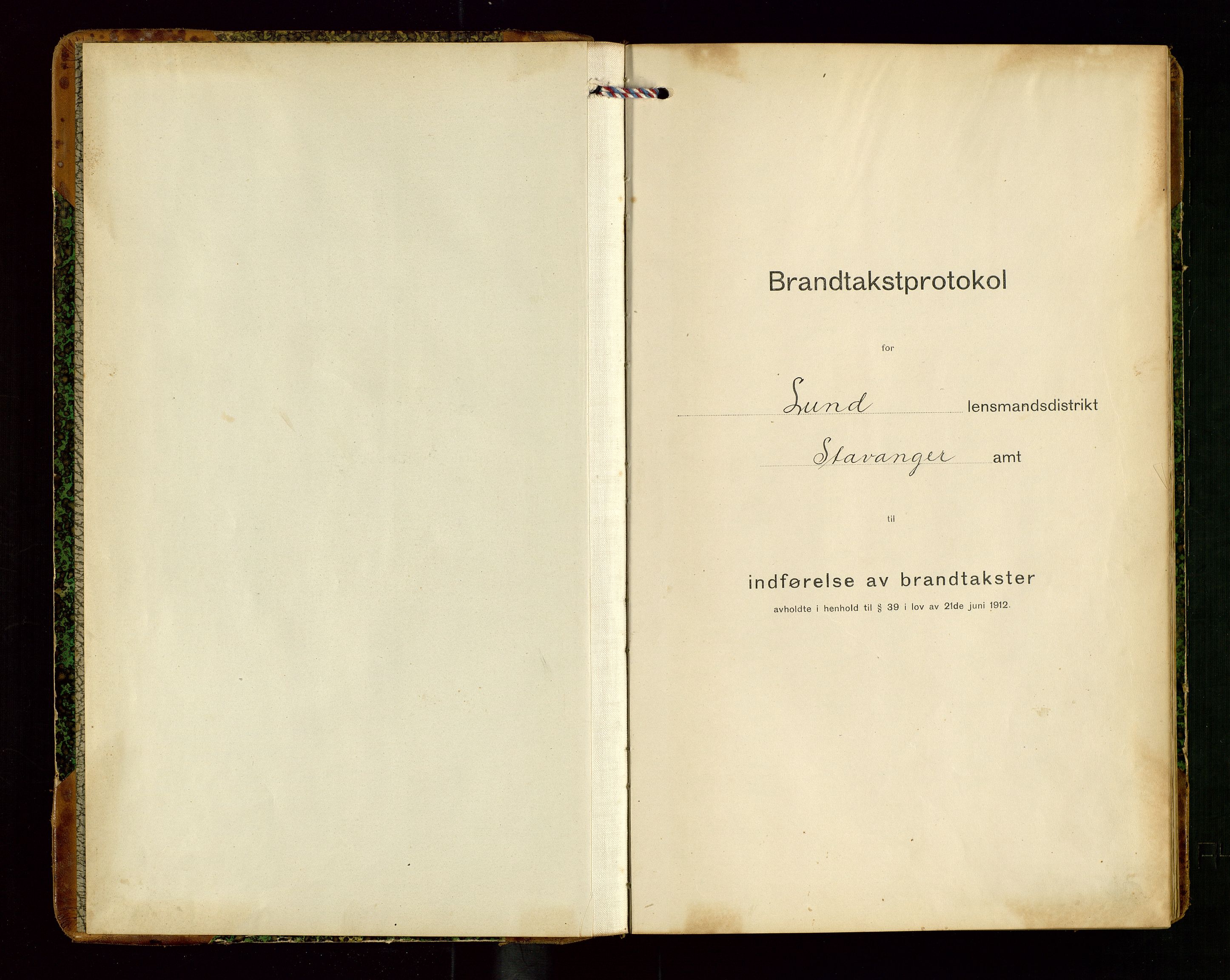 Lund lensmannskontor, AV/SAST-A-100303/Gob/L0003: "Brandtakstprotokol", 1918-1921