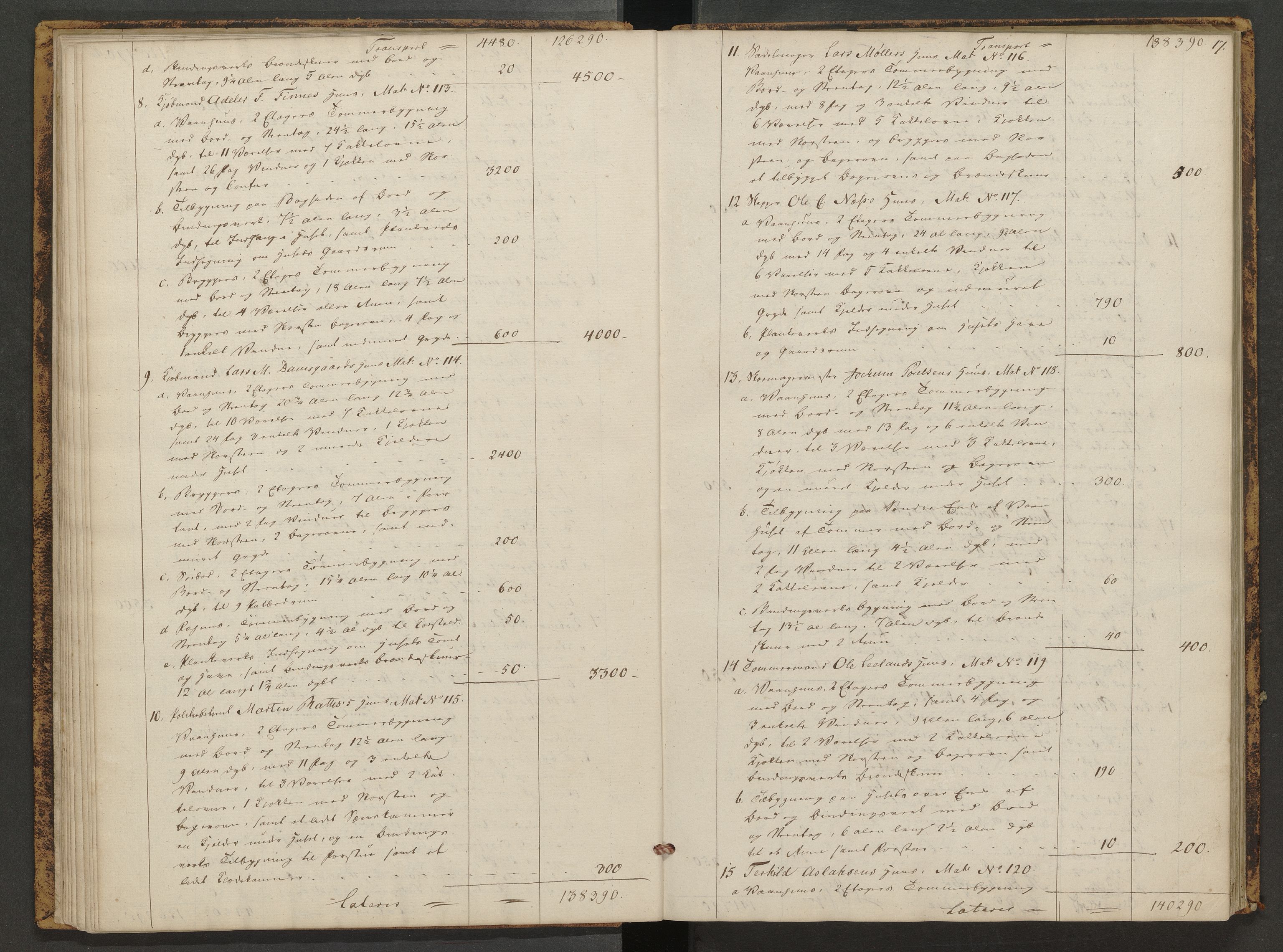 Norges Brannkasse Arendal, AV/SAK-2241-0002/F/Fa/L0017: Branntakstprotokoll nr. 14, 1837-1845