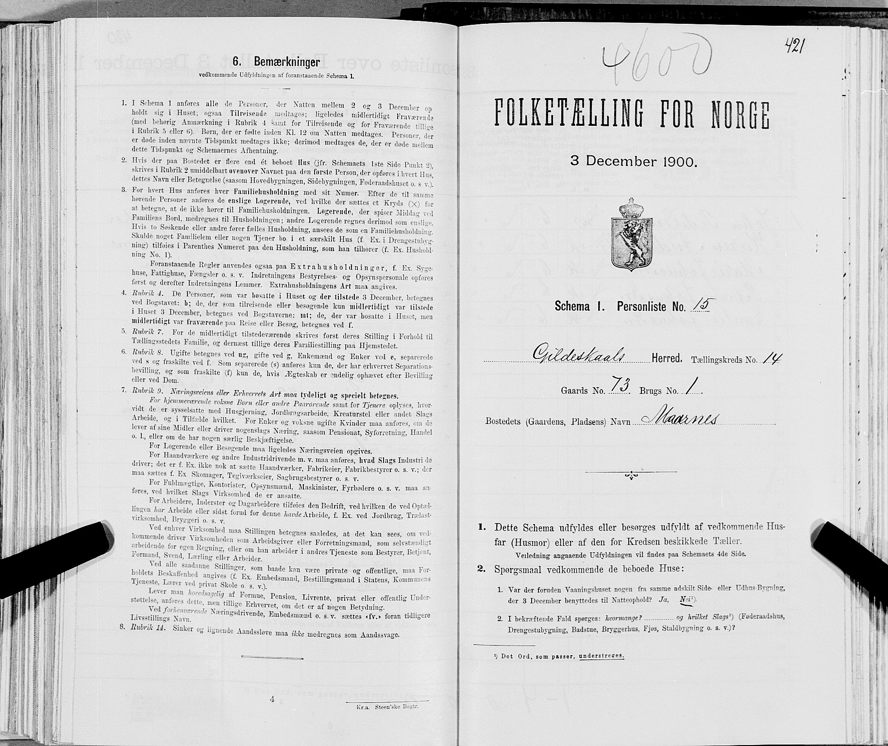 SAT, Folketelling 1900 for 1838 Gildeskål herred, 1900, s. 1404