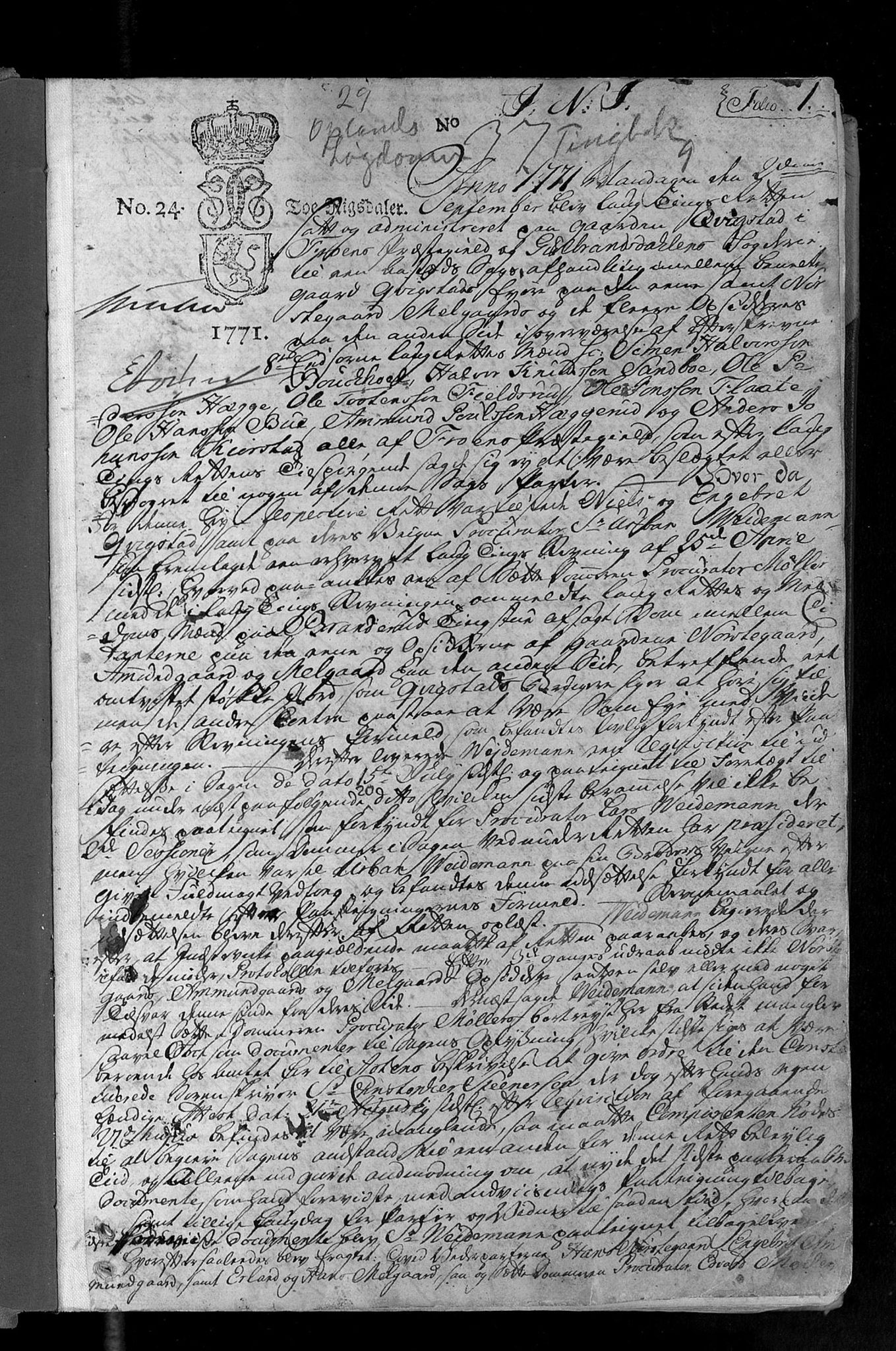 Oplandenes lagstol, SAH/LAGSTOL-001/G/Gb/L0009: Tingbok, 1771-1798