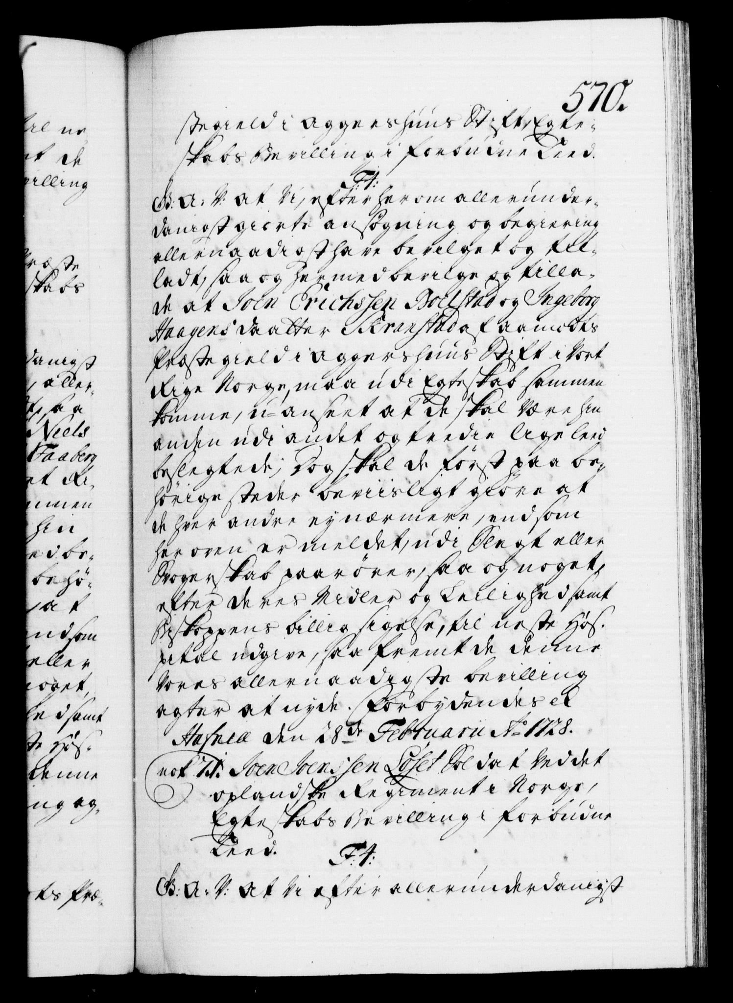 Danske Kanselli 1572-1799, AV/RA-EA-3023/F/Fc/Fca/Fcaa/L0025: Norske registre, 1726-1728, s. 570a