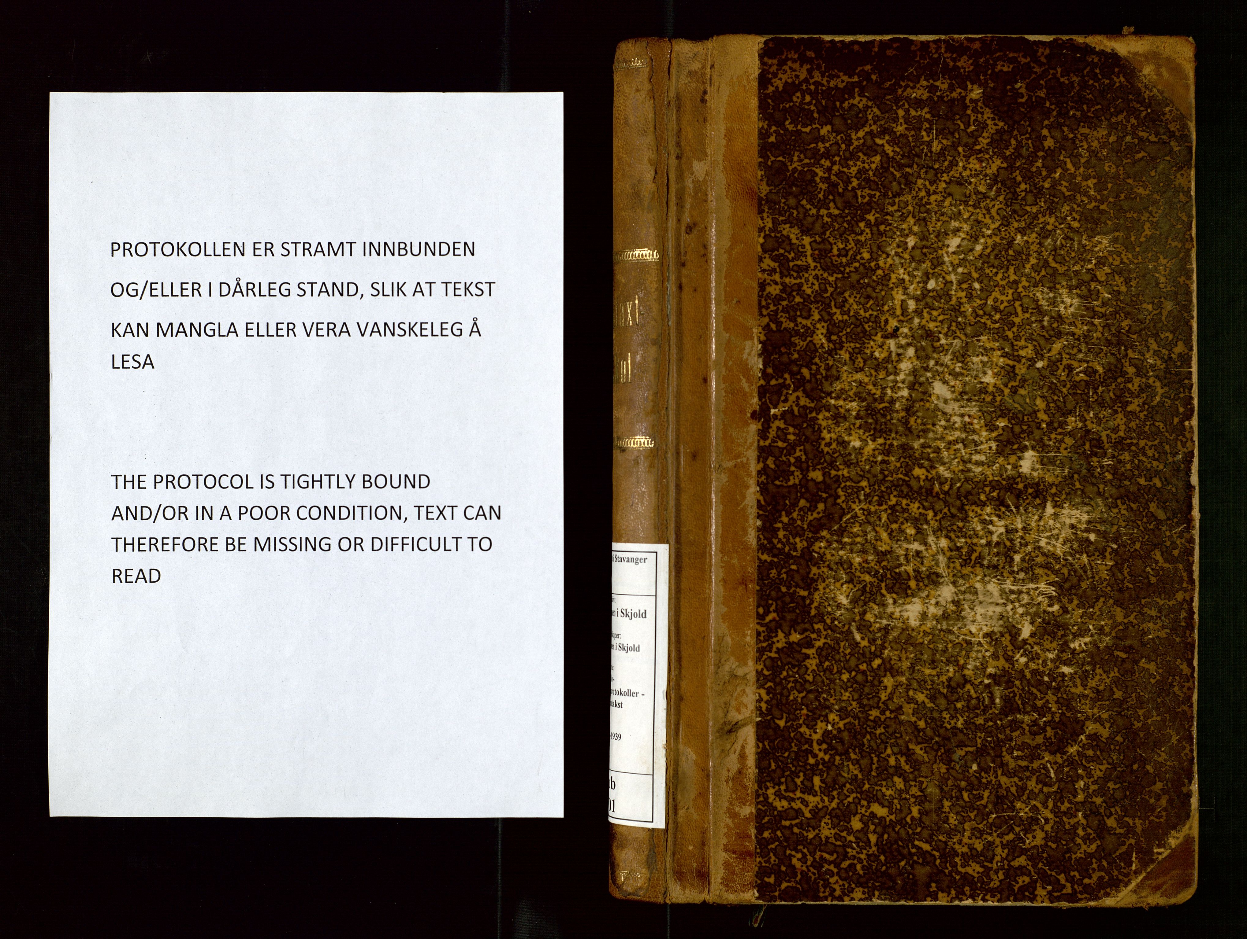 Skjold lensmannskontor, SAST/A-100182/Gob/L0001: "Brandtaxationsprotokol for Skjold Lensmandsdistrikt Ryfylke Fogderi", 1894-1939