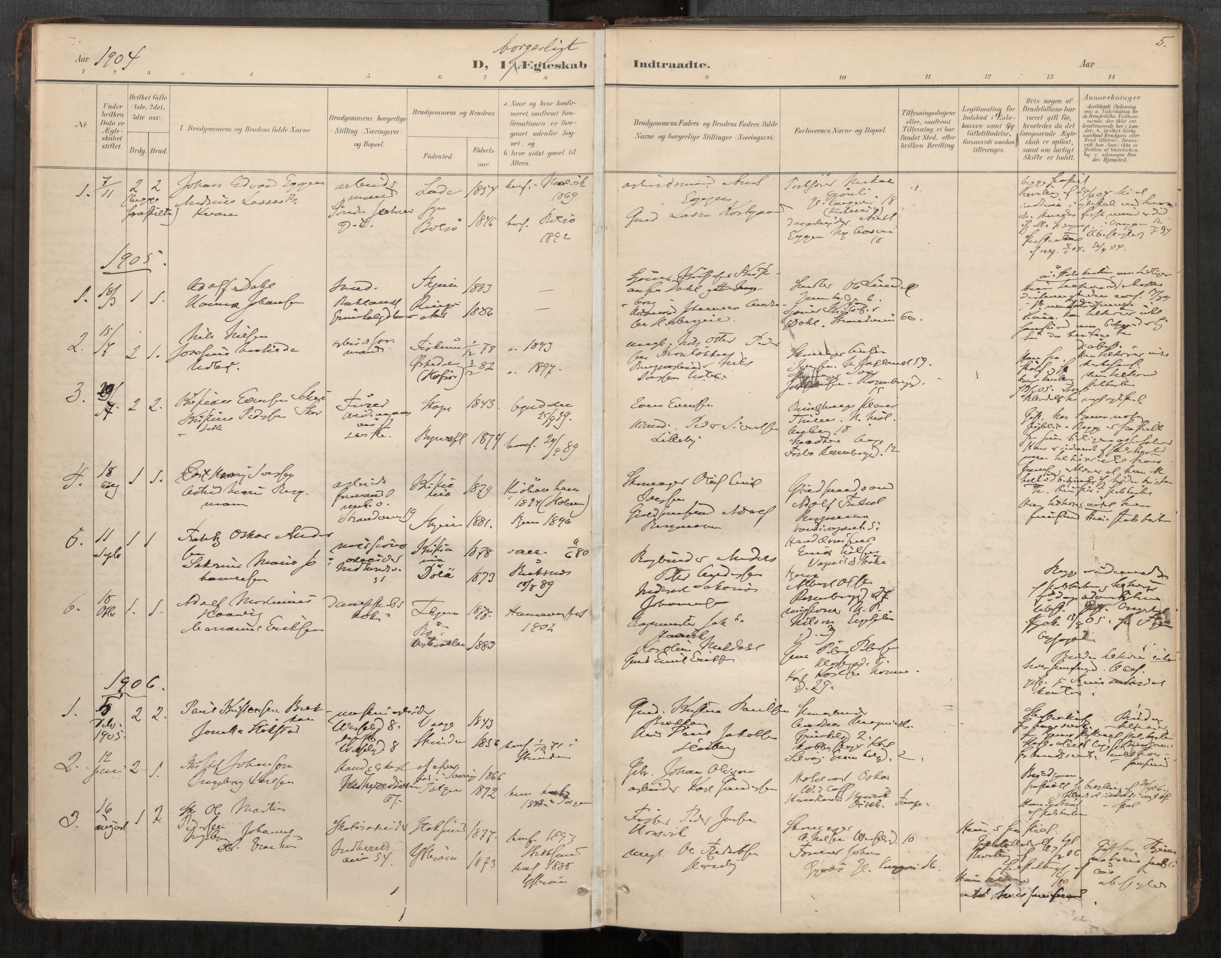 Bakklandet sokneprestkontor, SAT/A-1127: Ministerialbok nr. 604A31, 1899-1920, s. 5