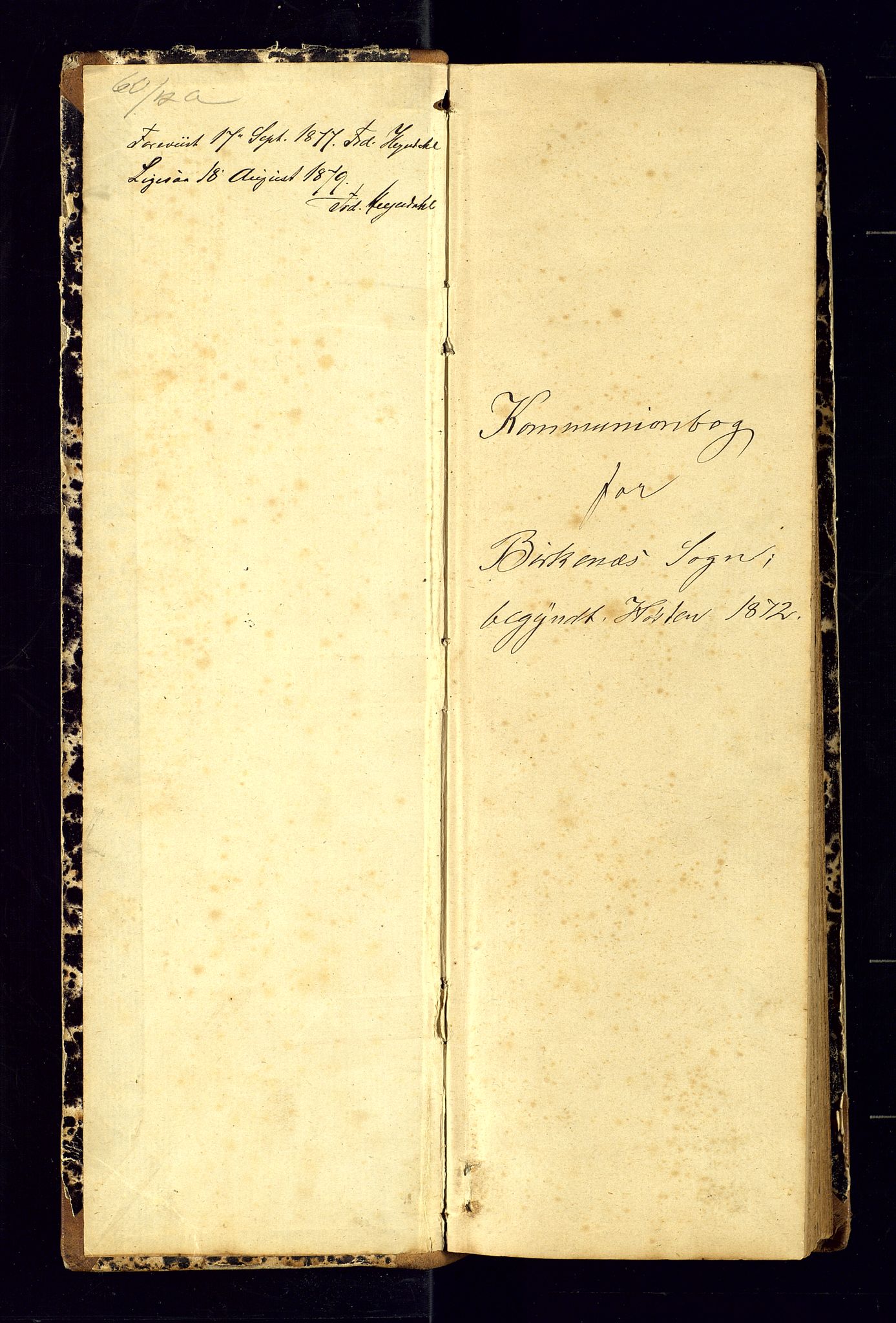 Birkenes sokneprestkontor, SAK/1111-0004/F/Fc/L0006: Kommunikantprotokoll nr. C-6, 1872-1880