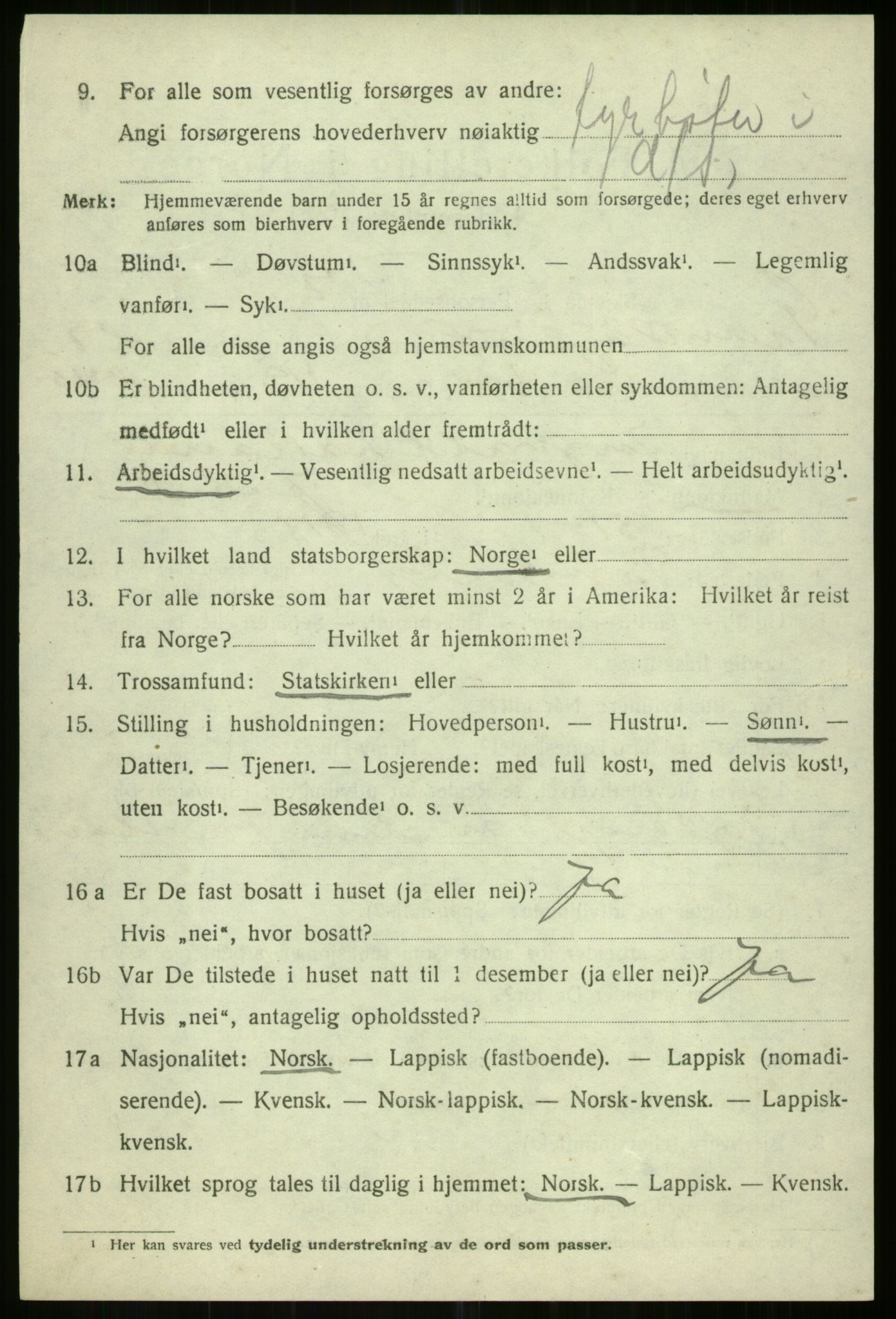 SATØ, Folketelling 1920 for 1934 Tromsøysund herred, 1920, s. 14189