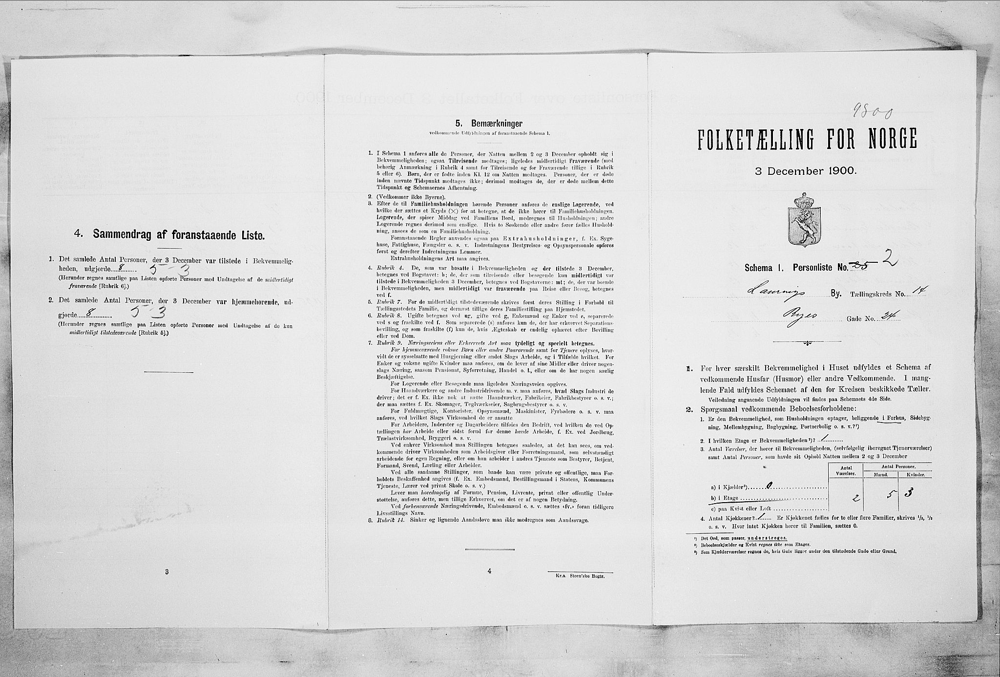 RA, Folketelling 1900 for 0707 Larvik kjøpstad, 1900, s. 1406