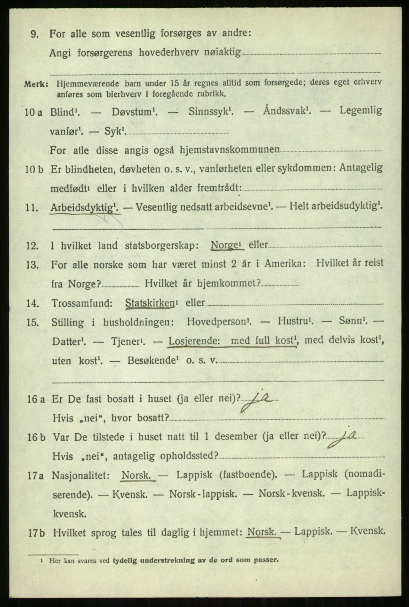 SATØ, Folketelling 1920 for 1933 Balsfjord herred, 1920, s. 3104