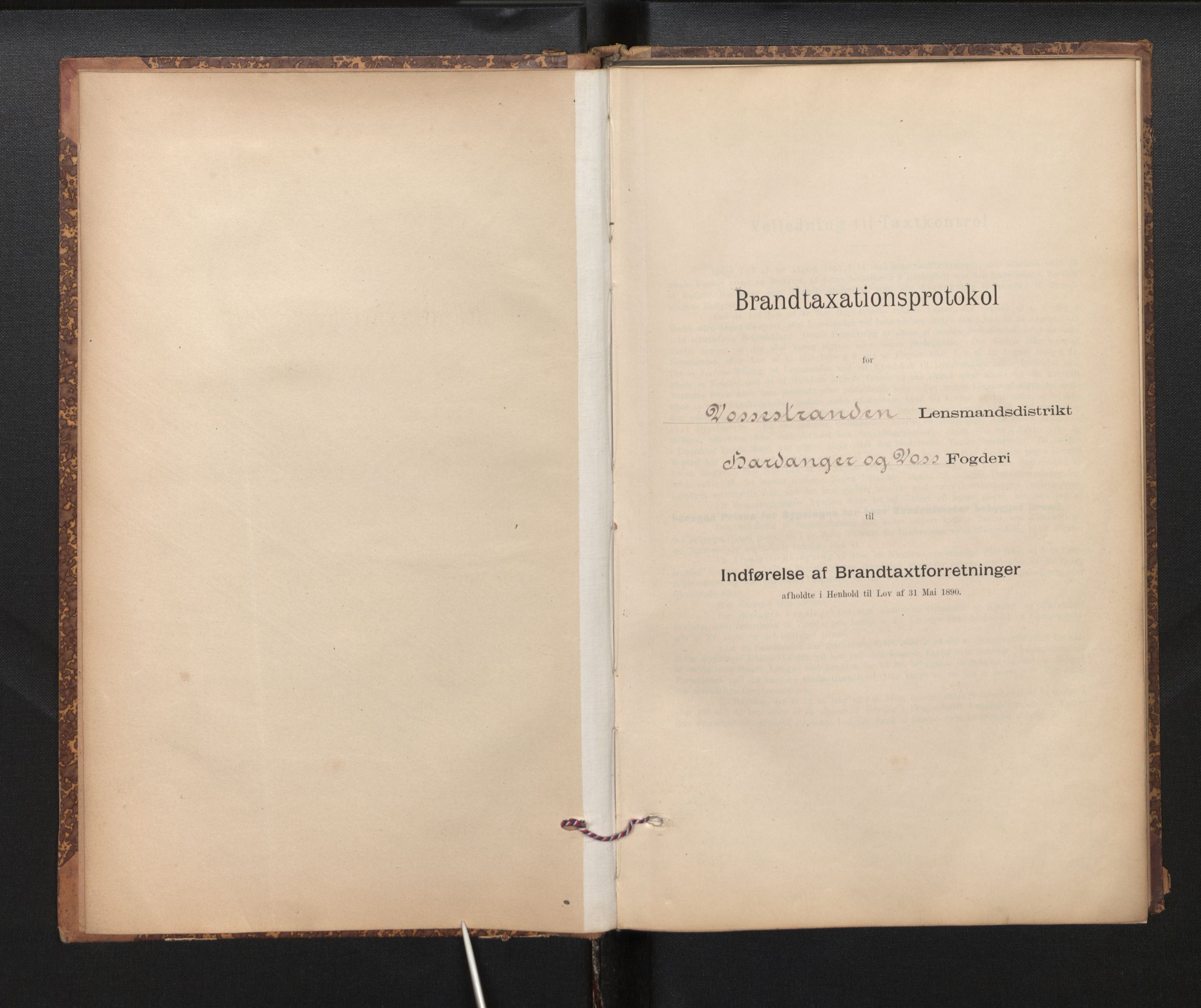 Lensmannen i Vossestrand, SAB/A-35901/0012/L0001b: Branntakstprotokoll, skjematakst, 1895-1928