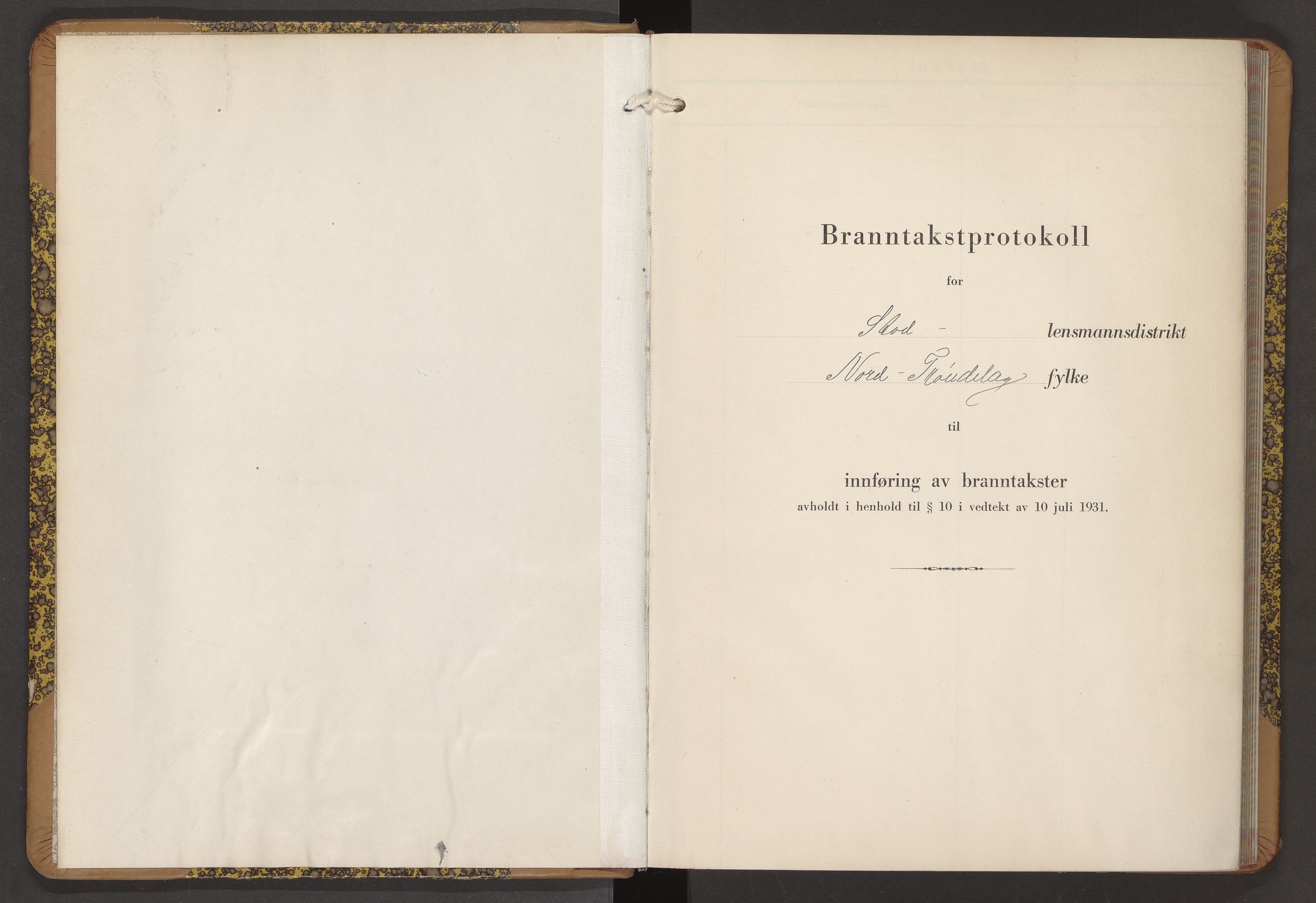 Norges Brannkasse Stod, SAT/A-5549/Fb/L0001: Branntakstprotokoll, 1940-1953