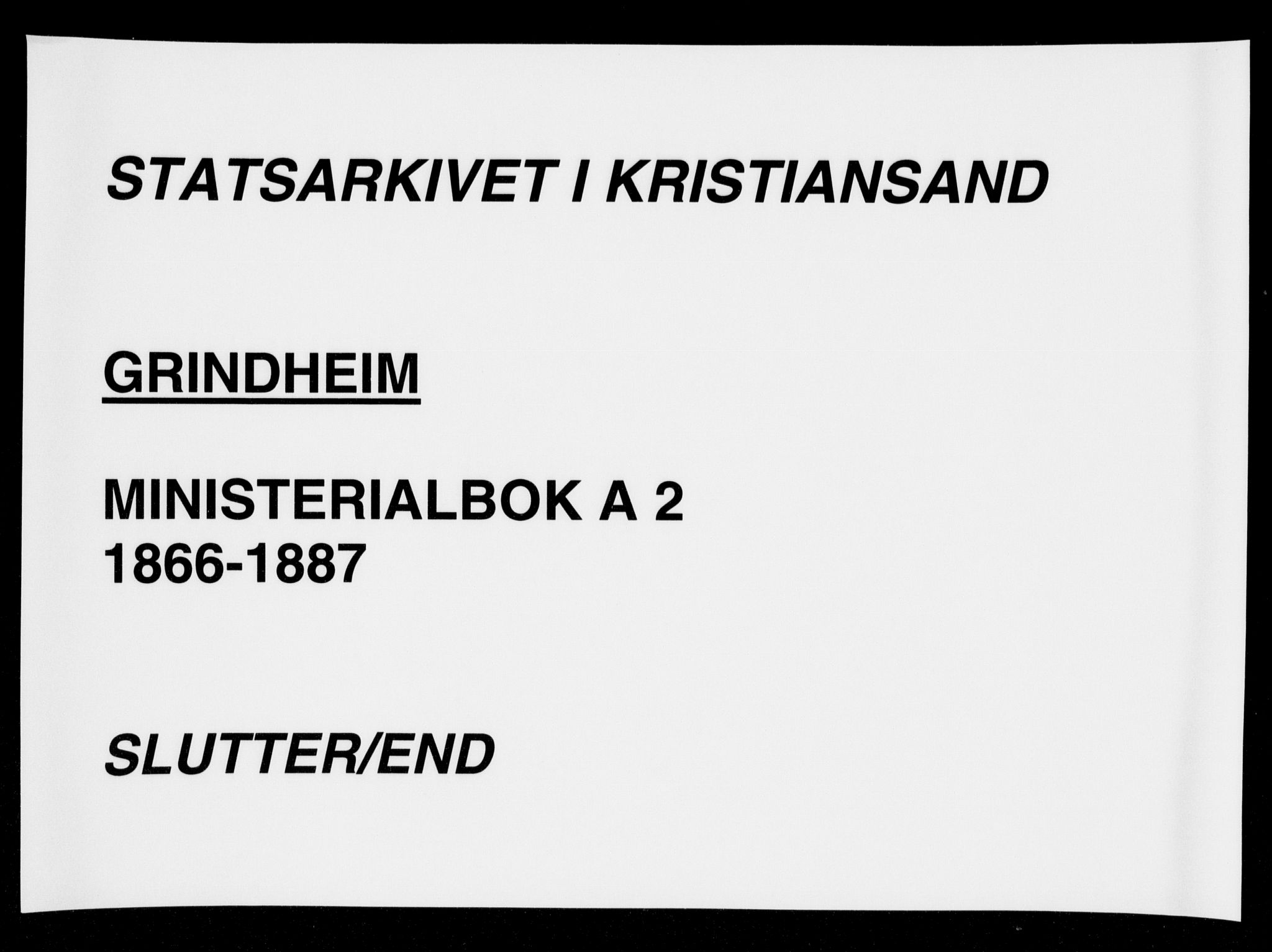 Bjelland sokneprestkontor, AV/SAK-1111-0005/F/Fa/Fac/L0002: Ministerialbok nr. A 2, 1866-1887