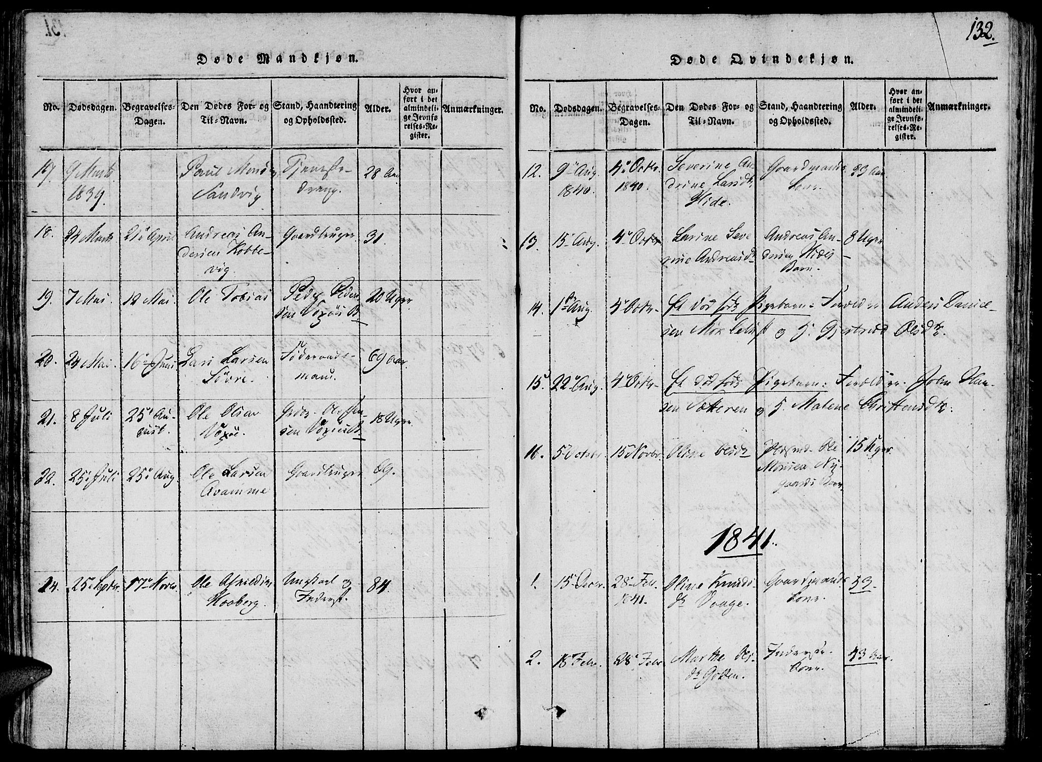 Ministerialprotokoller, klokkerbøker og fødselsregistre - Møre og Romsdal, AV/SAT-A-1454/503/L0033: Ministerialbok nr. 503A01, 1816-1841, s. 132