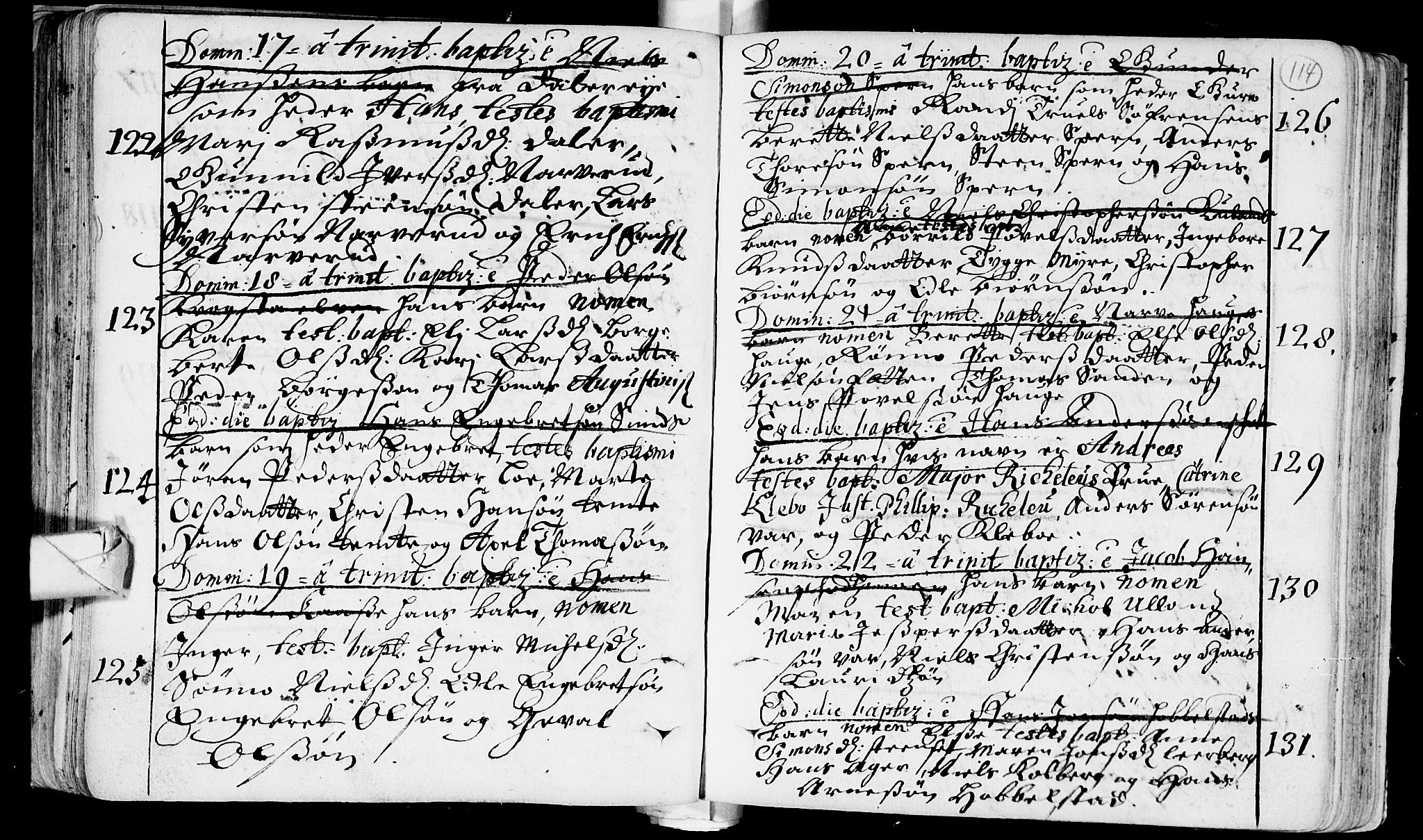 Eiker kirkebøker, AV/SAKO-A-4/F/Fa/L0002: Ministerialbok nr. I 2, 1705-1724, s. 114