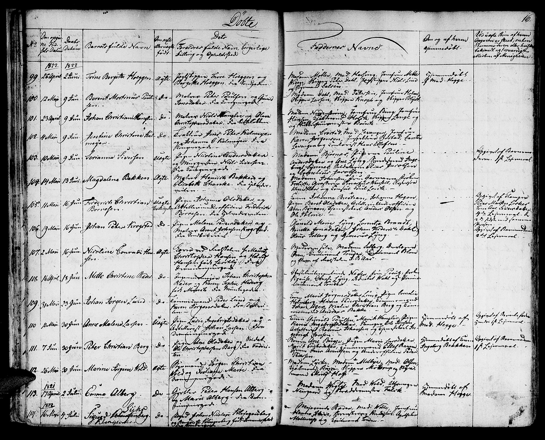 Ministerialprotokoller, klokkerbøker og fødselsregistre - Sør-Trøndelag, SAT/A-1456/601/L0045: Ministerialbok nr. 601A13, 1821-1831, s. 16