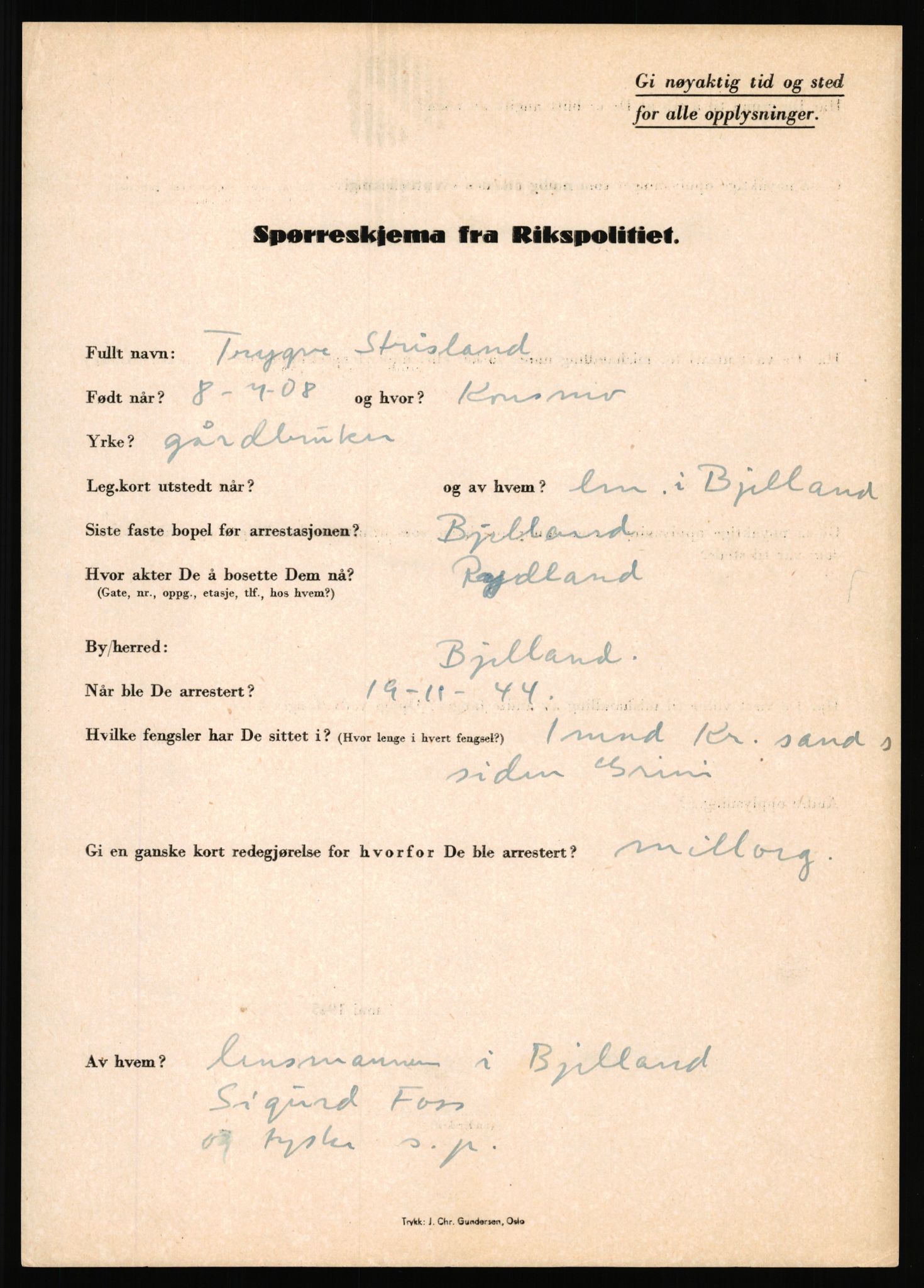 Rikspolitisjefen, AV/RA-S-1560/L/L0016: Sti, Lauritz - Tettum, Karl August, 1940-1945, s. 185