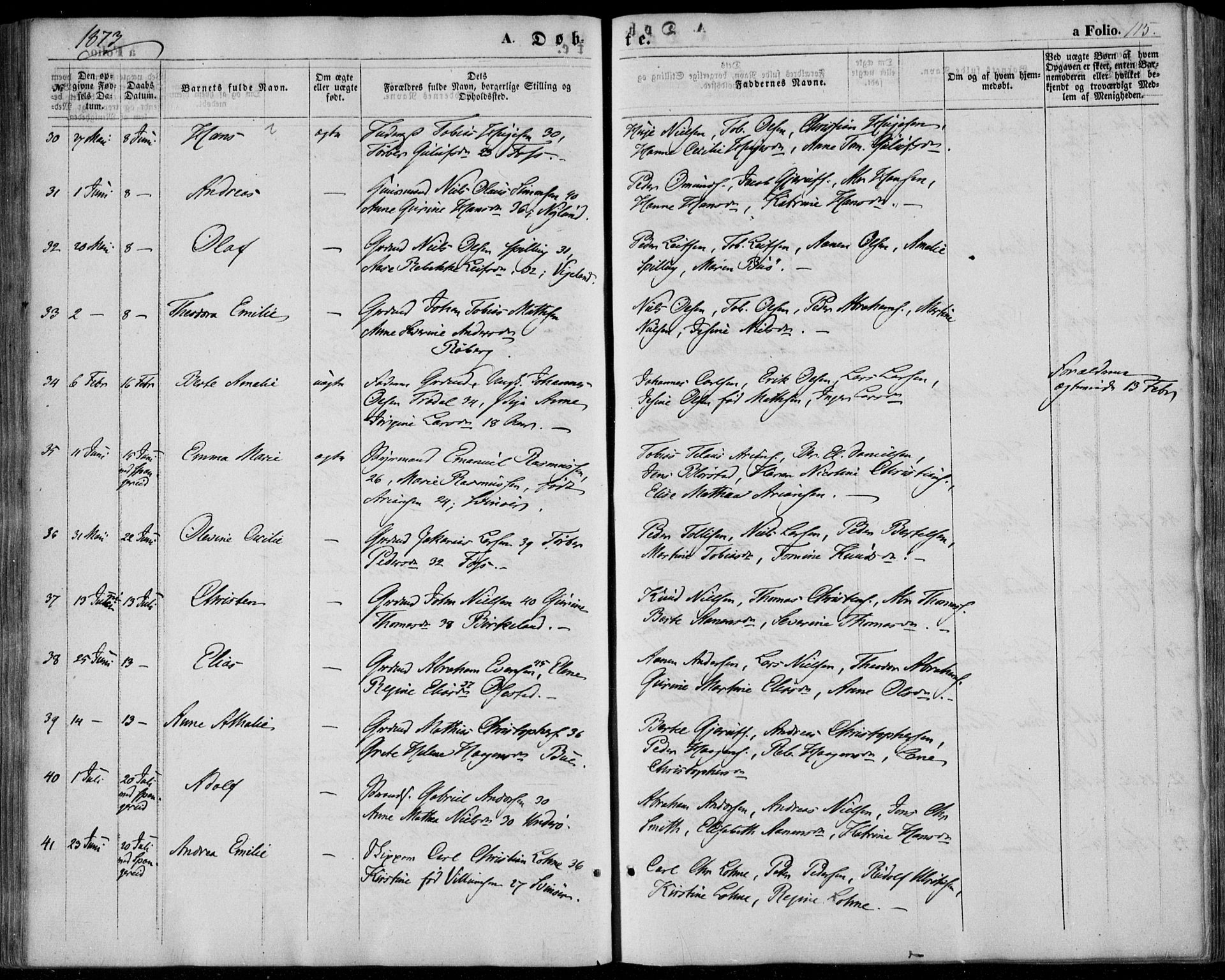 Sør-Audnedal sokneprestkontor, AV/SAK-1111-0039/F/Fa/Fab/L0007: Ministerialbok nr. A 7, 1855-1876, s. 115