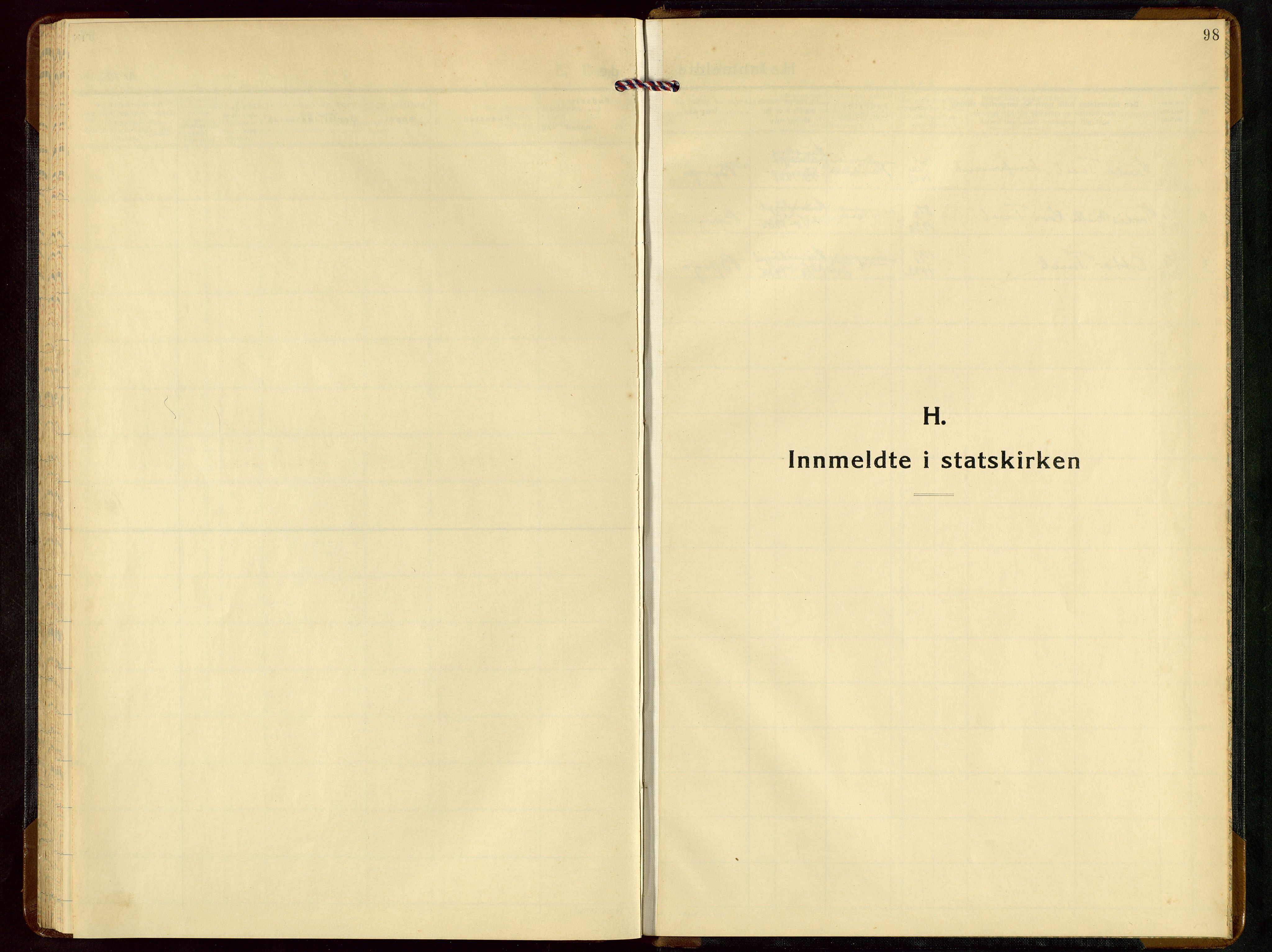 Rennesøy sokneprestkontor, SAST/A -101827/H/Ha/Hab/L0018: Klokkerbok nr. B 17, 1938-1952, s. 98