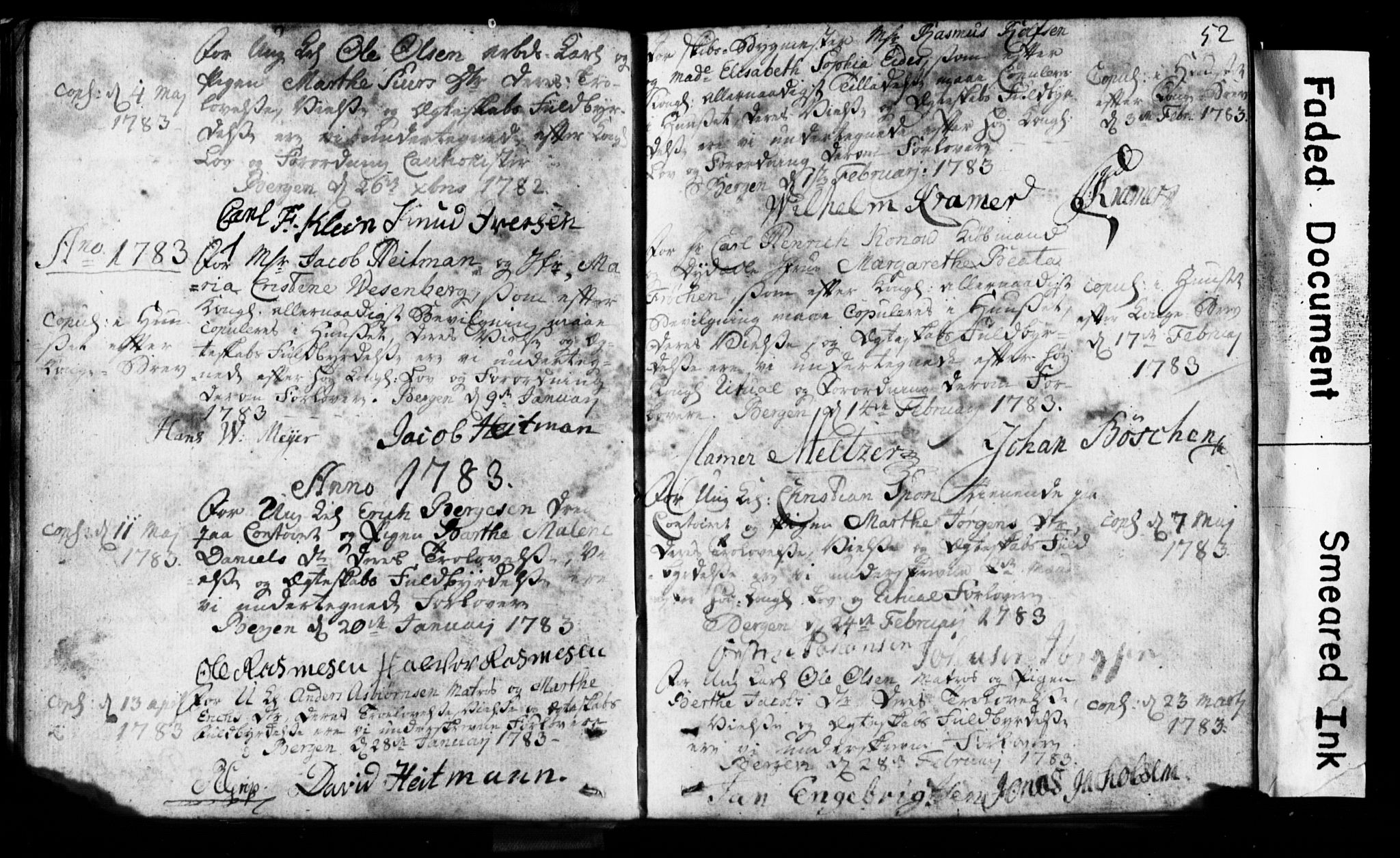 Korskirken sokneprestembete, SAB/A-76101: Forlovererklæringer nr. II.5.1, 1776-1816, s. 52